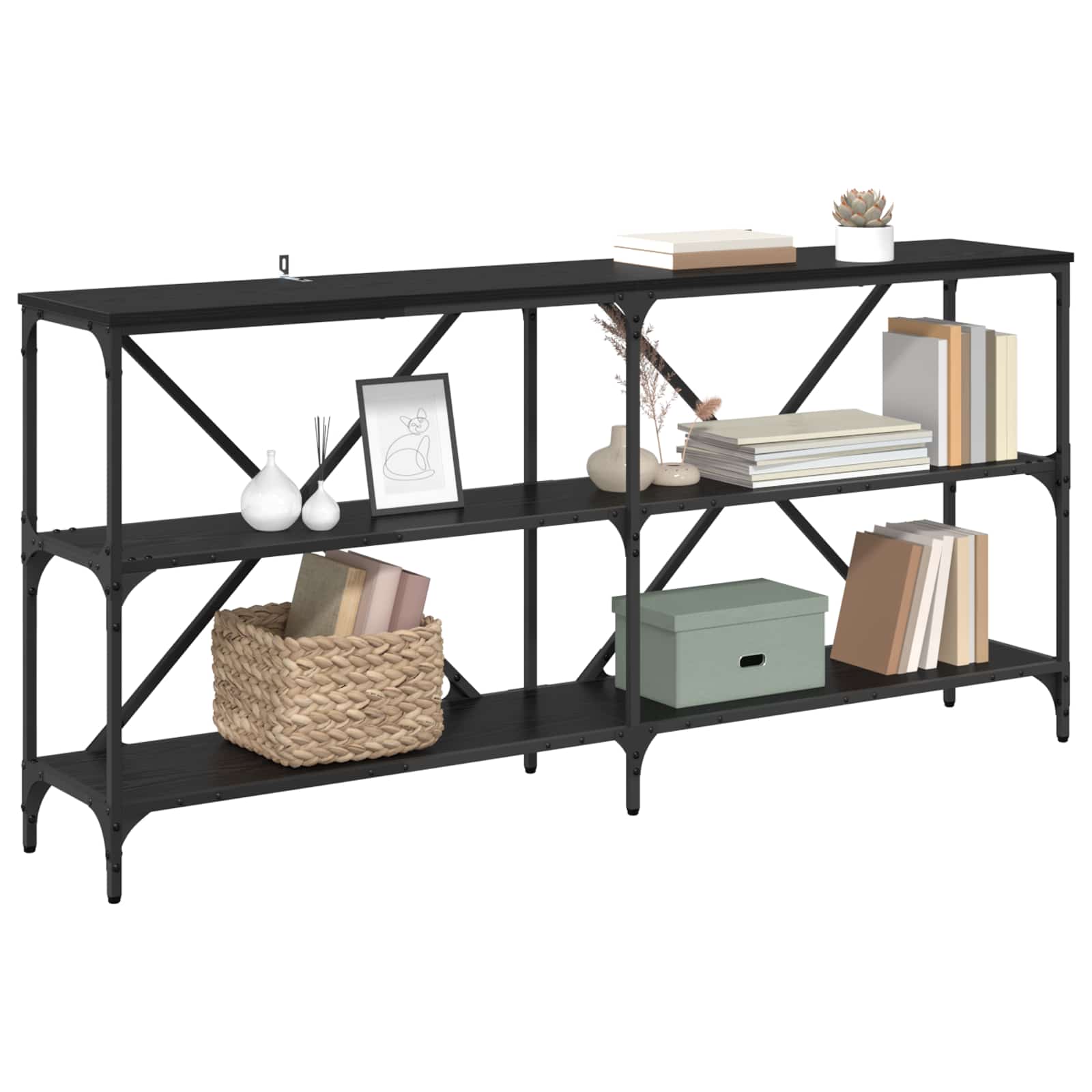 Konzolna stolica Crni hrast 160 x 30 x 75 cm Konstruirano drvo