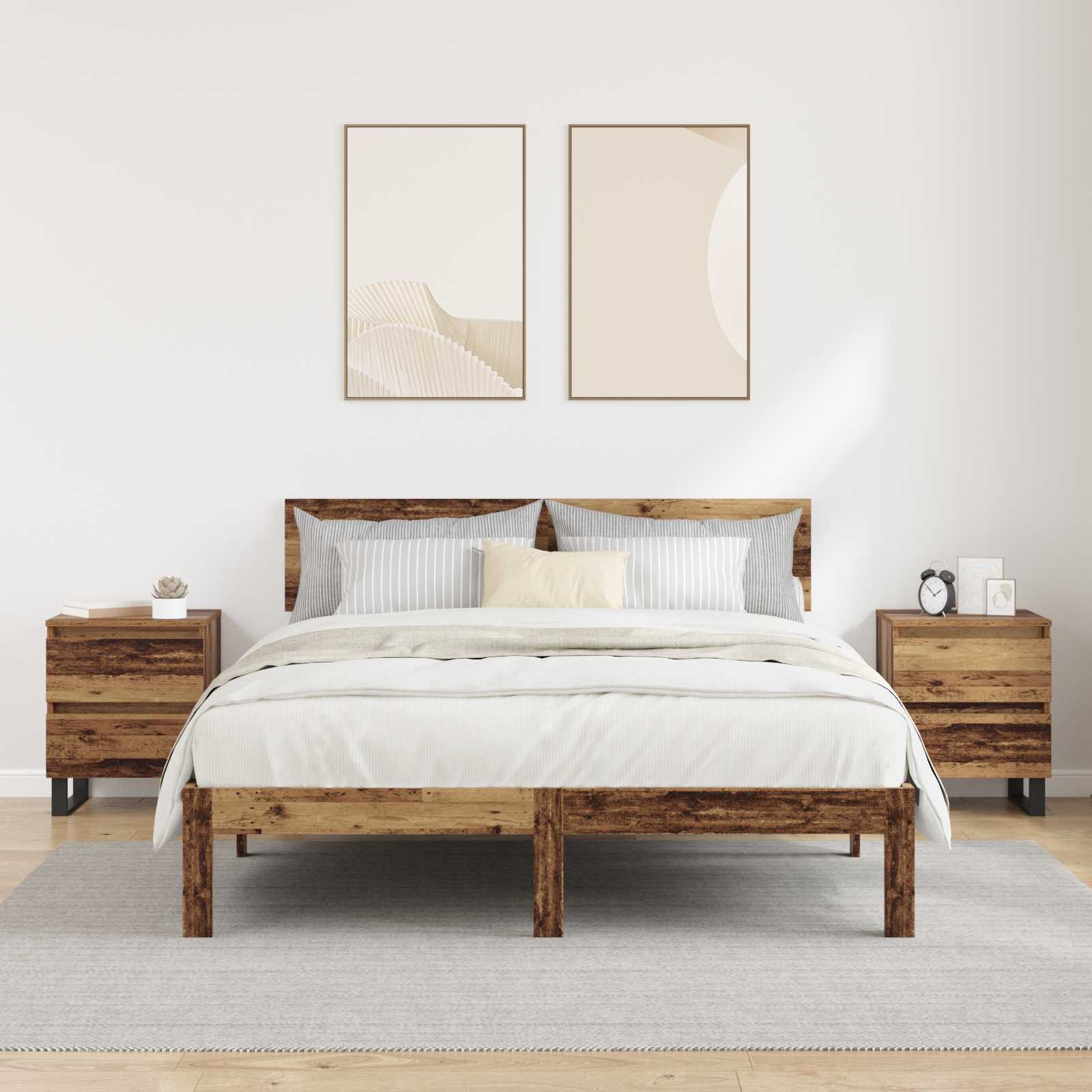 Noćni ormar 2 pcs Staro drvo 40 x 35 x 50 cm Konstruirano drvo