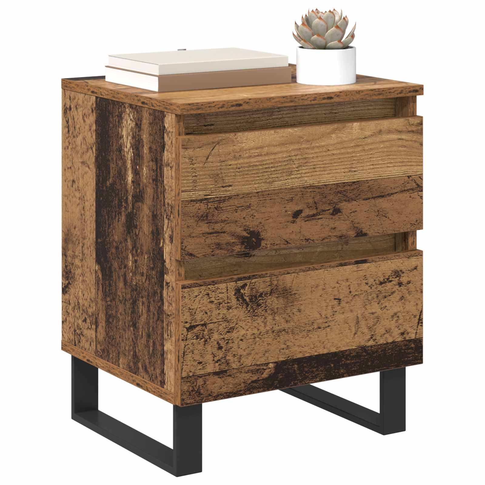 Noćni ormar 2 pcs Staro drvo 40 x 35 x 50 cm Konstruirano drvo