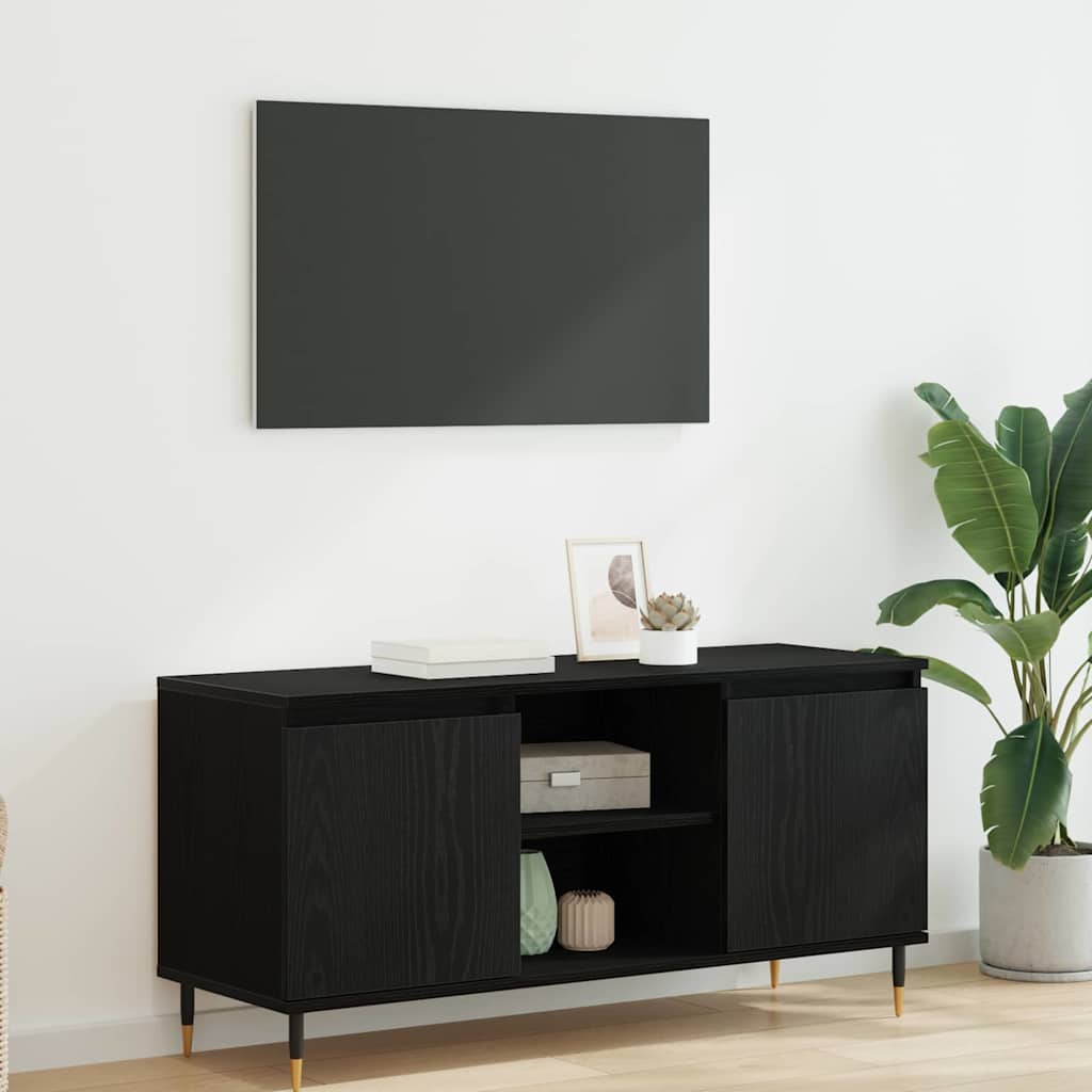 TV ormar Crni hrast 104 x 35 x 50 cm Konstruirano drvo