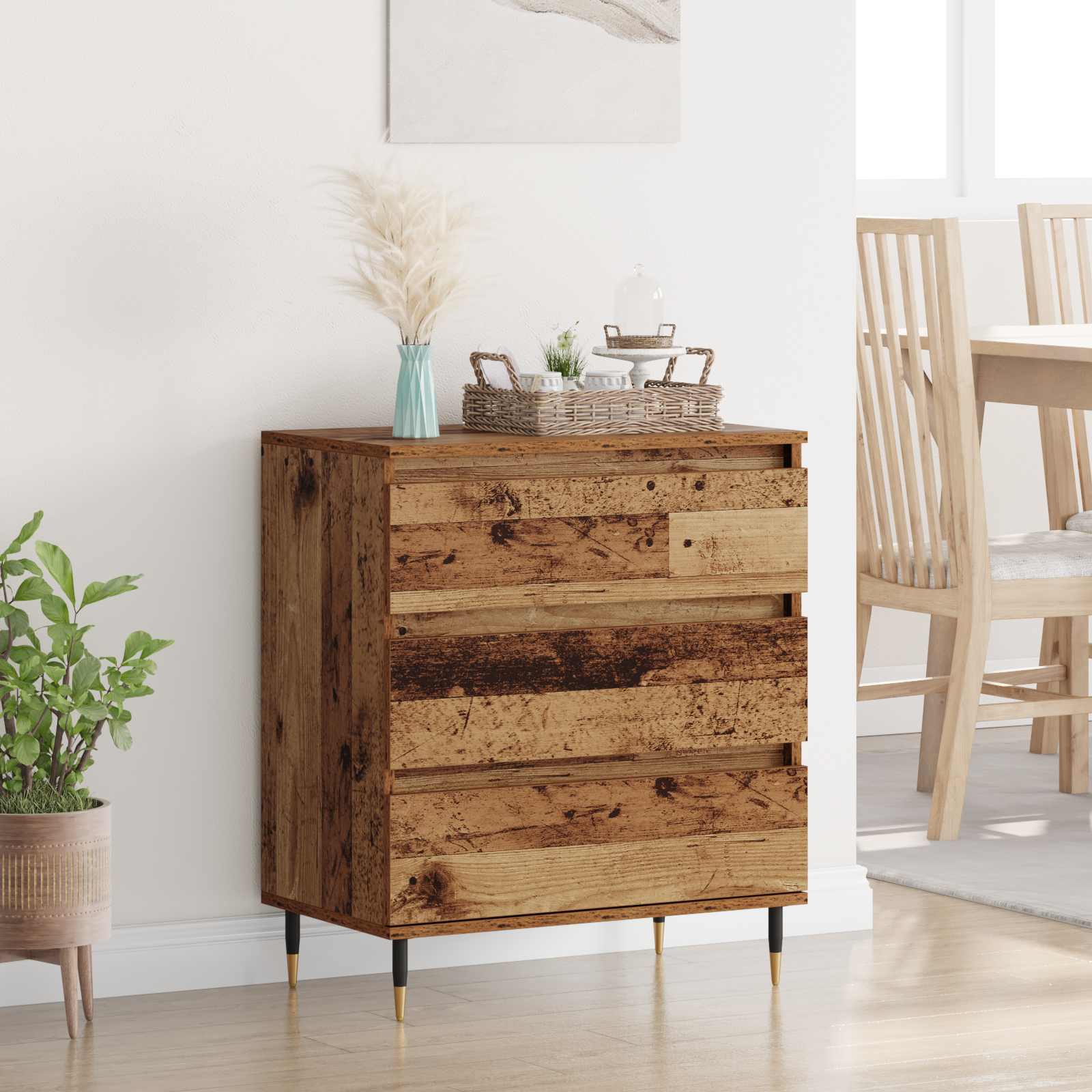 Kreveta s ladicama Staro drvo 60 x 35 x 70 cm Konstruirano drvo