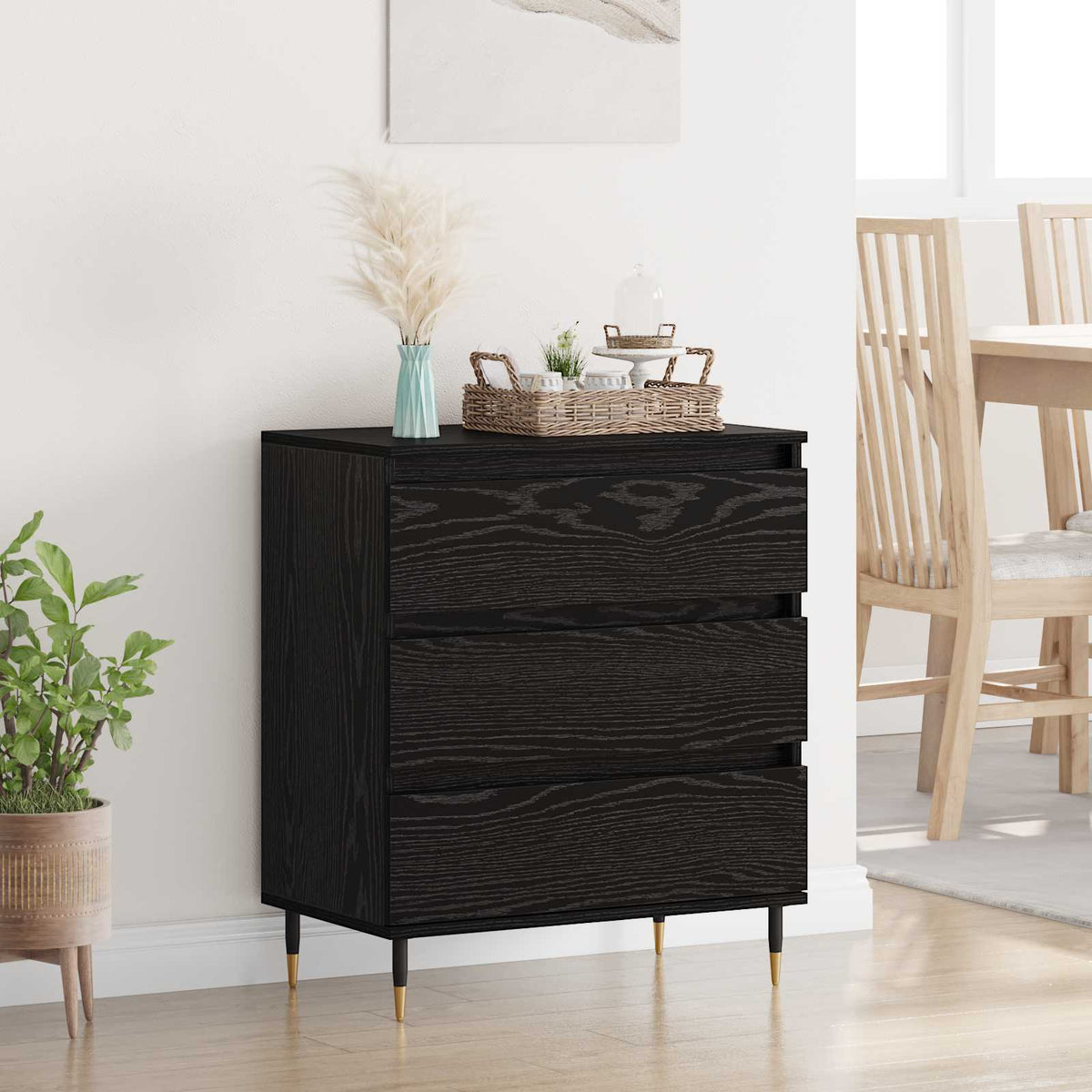 Kreveta Crni hrast 60 x 35 x 70 cm Konstruirano drvo