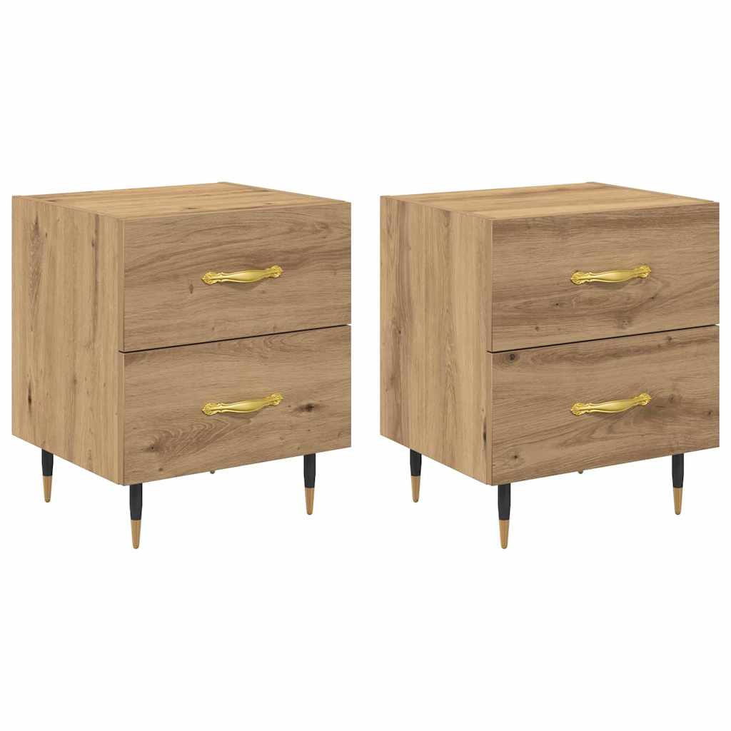 Noćni ormar s ladicama 2 pcs Umjetnički hrast 40 x 35 x 47,5 cm