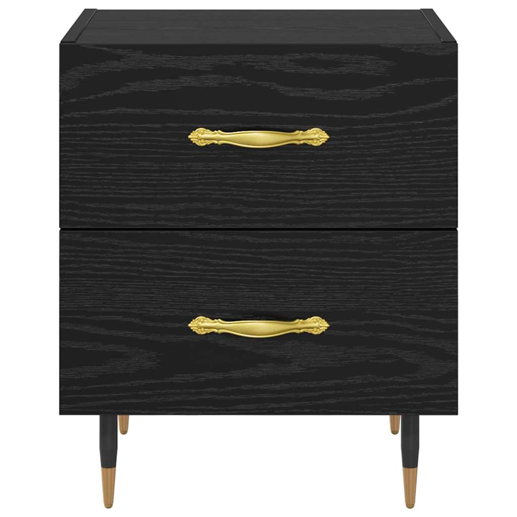 Noćni ormar s ladicama 2 pcs Crni hrast 40 x 35 x 47,5 cm