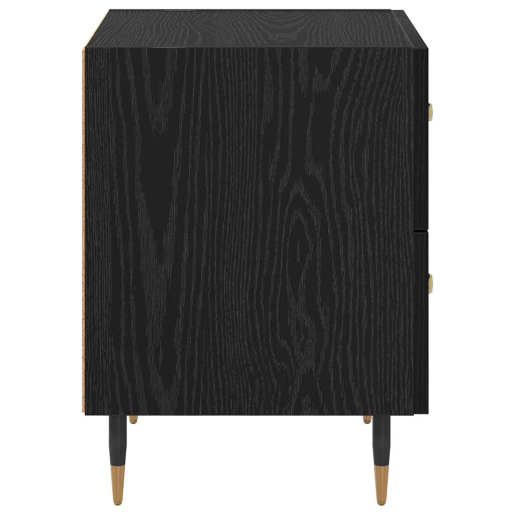 Noćni ormar s ladicama 2 pcs Crni hrast 40 x 35 x 47,5 cm