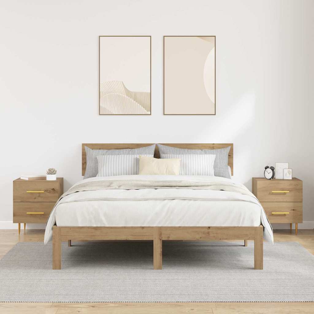 Noćni ormar s ladicama 2 pcs Umjetnički hrast 40 x 35 x 47,5 cm
