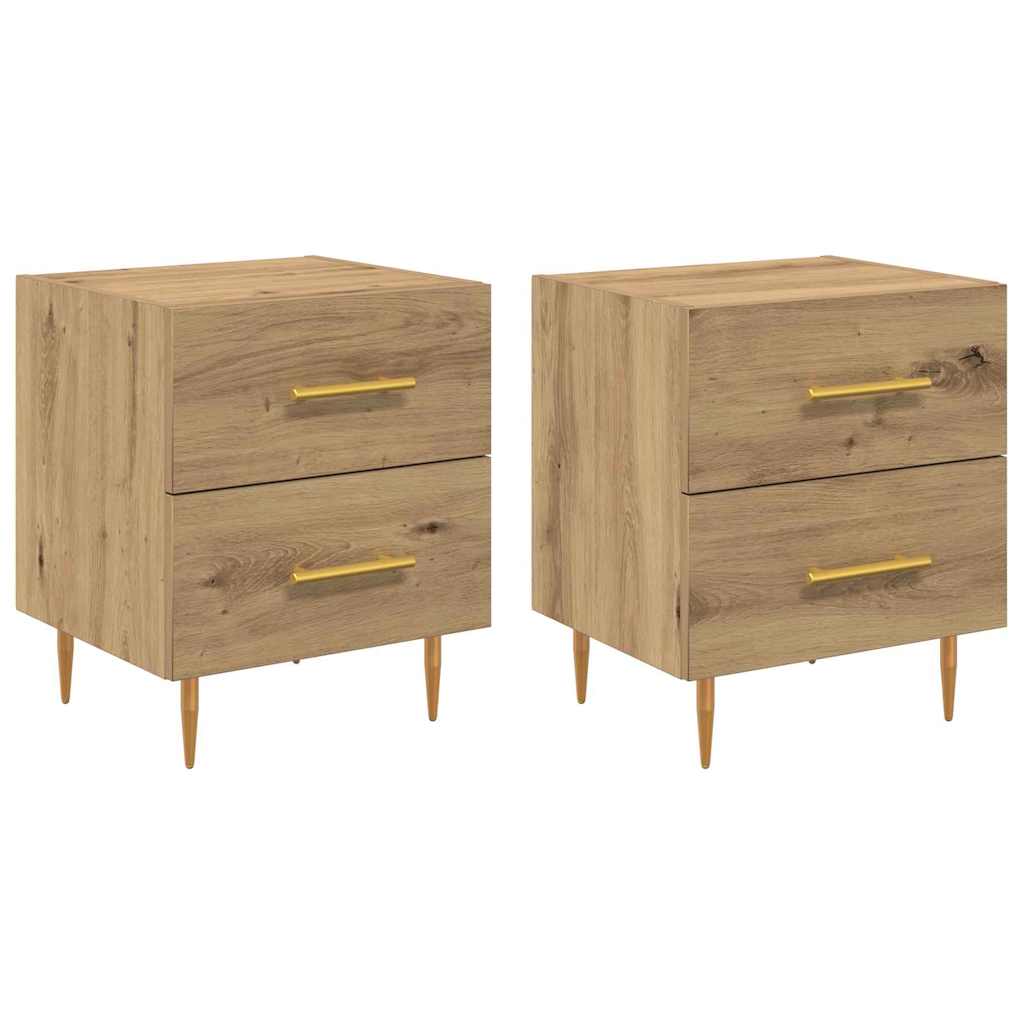 Noćni ormar s ladicama 2 pcs Umjetnički hrast 40 x 35 x 47,5 cm