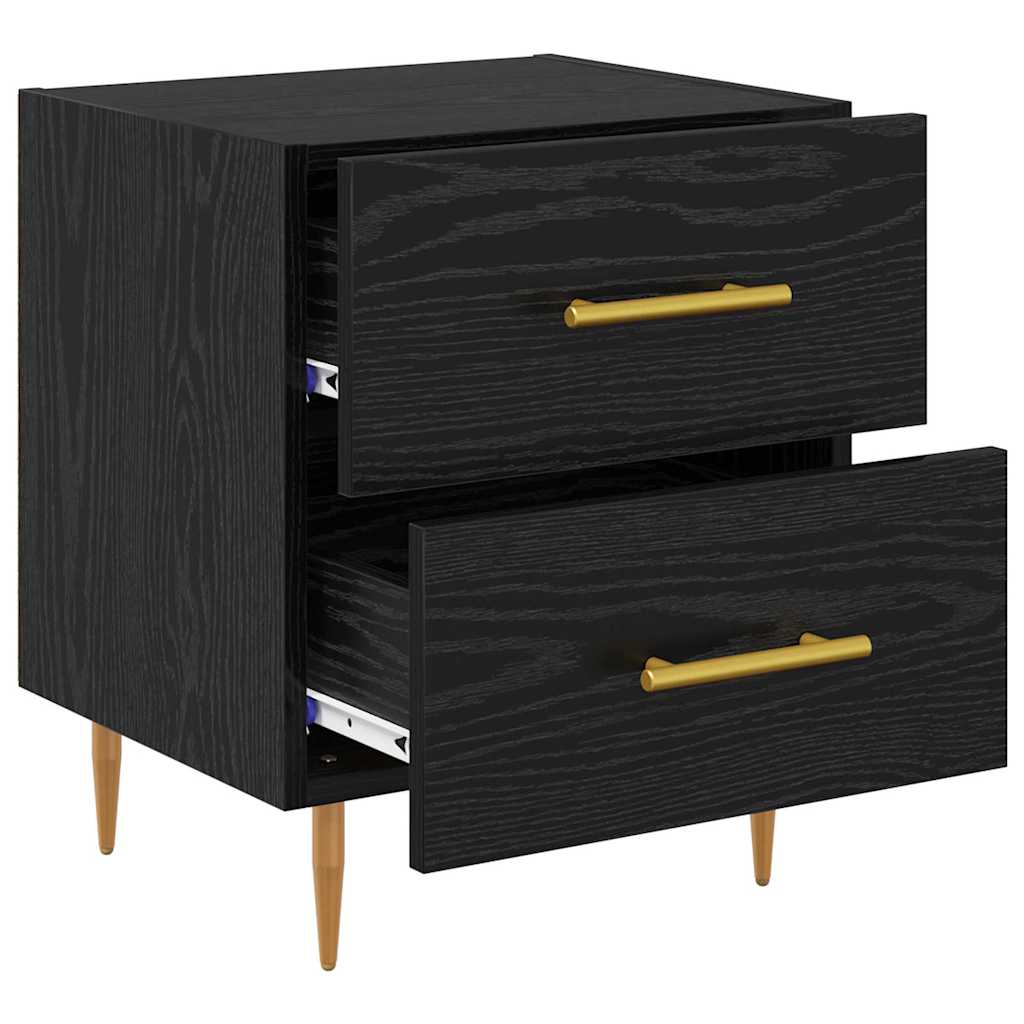 Noćni ormar s ladicama 2 pcs Crni hrast 40 x 35 x 47,5 cm
