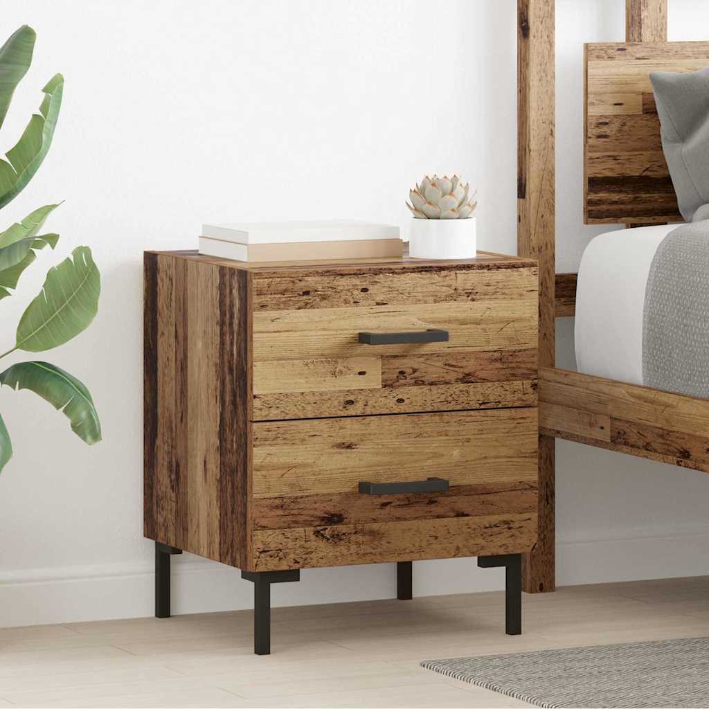 Noćni ormar s ladicama 2 pcs Staro drvo 40 x 35 x 47,5 cm