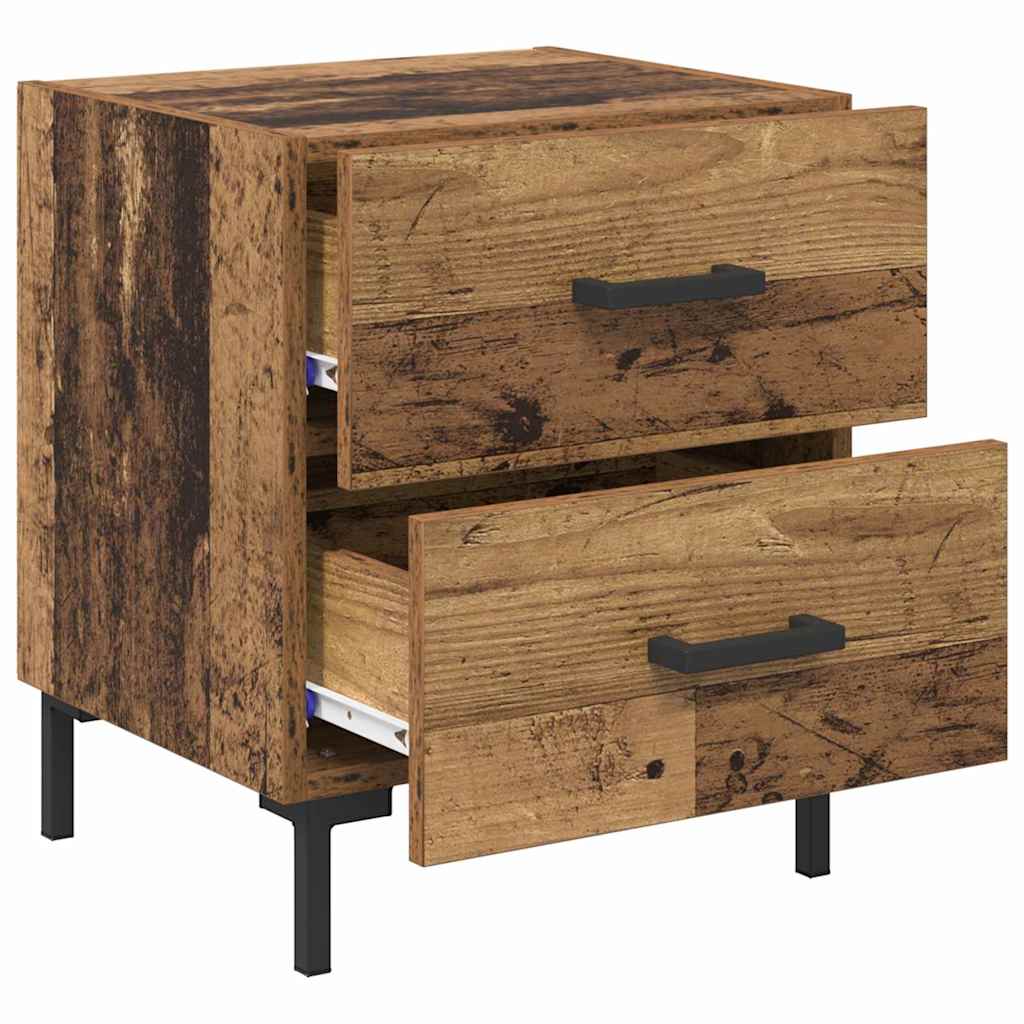 Noćni ormar s ladicama 2 pcs Staro drvo 40 x 35 x 47,5 cm