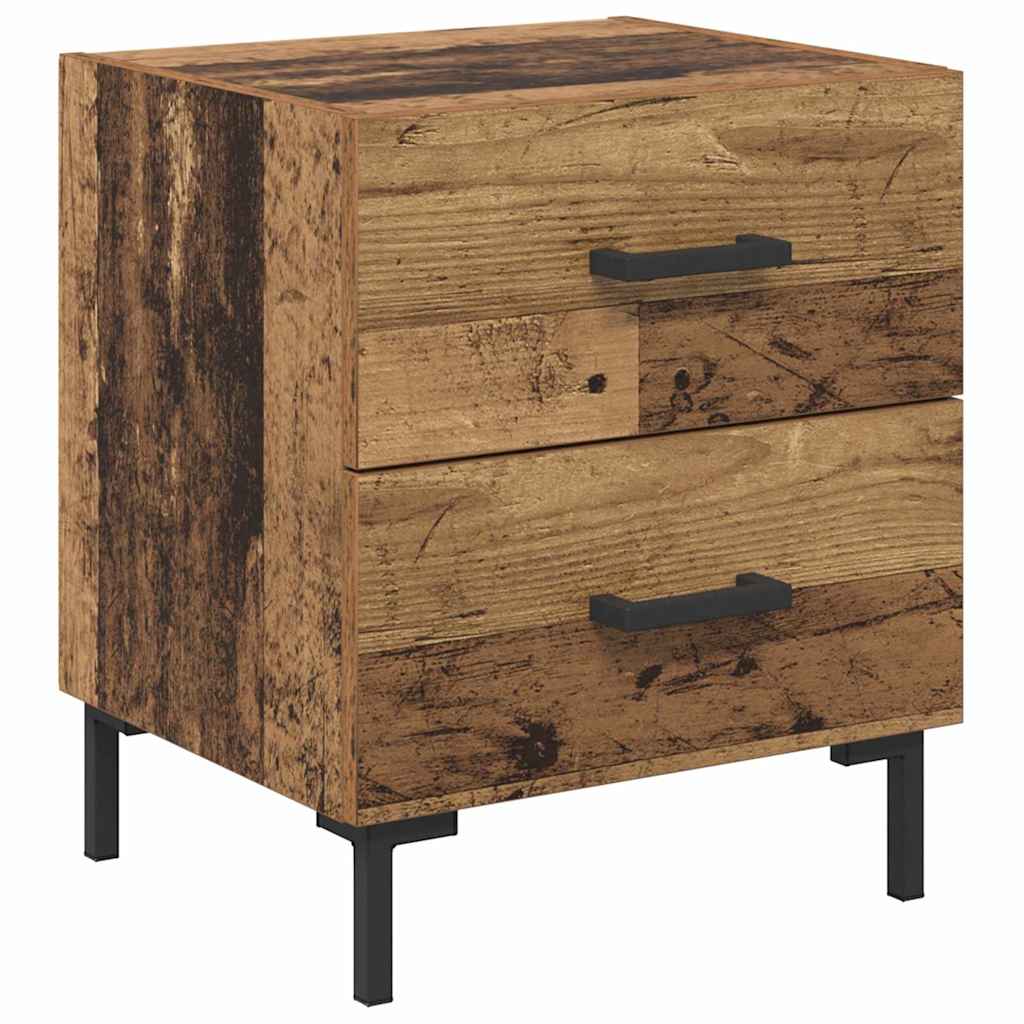 Noćni ormar s ladicama 2 pcs Staro drvo 40 x 35 x 47,5 cm