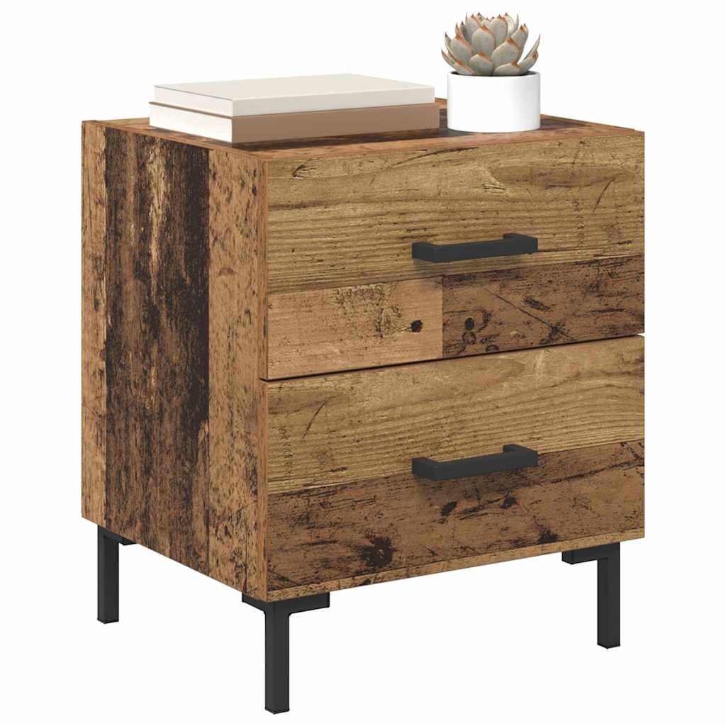 Noćni ormar s ladicama 2 pcs Staro drvo 40 x 35 x 47,5 cm