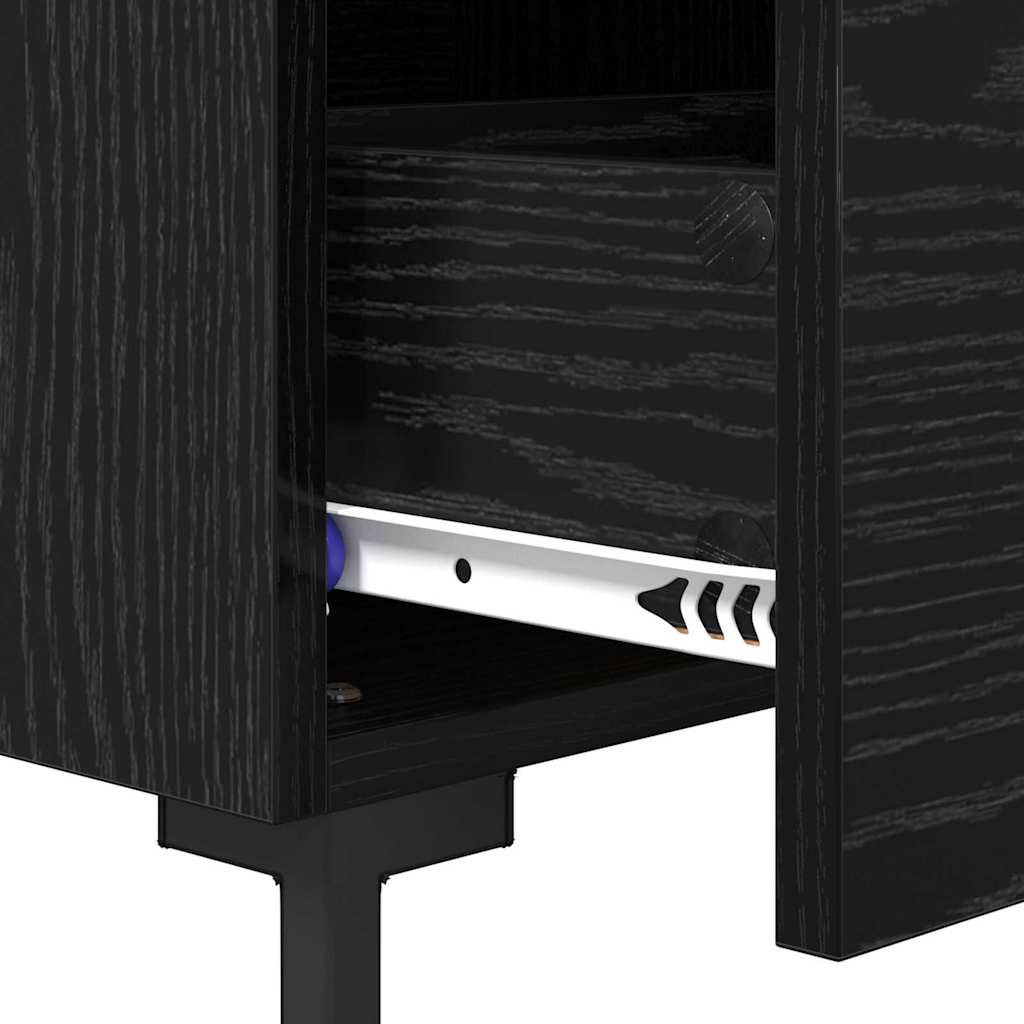 Noćni ormar s ladicama 2 pcs Crni hrast 40 x 35 x 47,5 cm