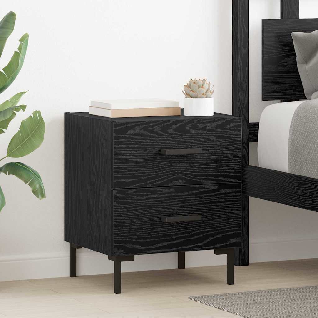 Noćni ormar s ladicama 2 pcs Crni hrast 40 x 35 x 47,5 cm