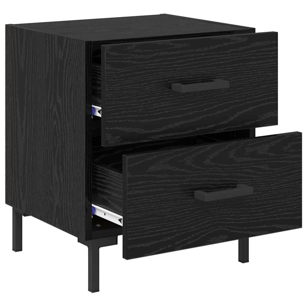 Noćni ormar s ladicama 2 pcs Crni hrast 40 x 35 x 47,5 cm