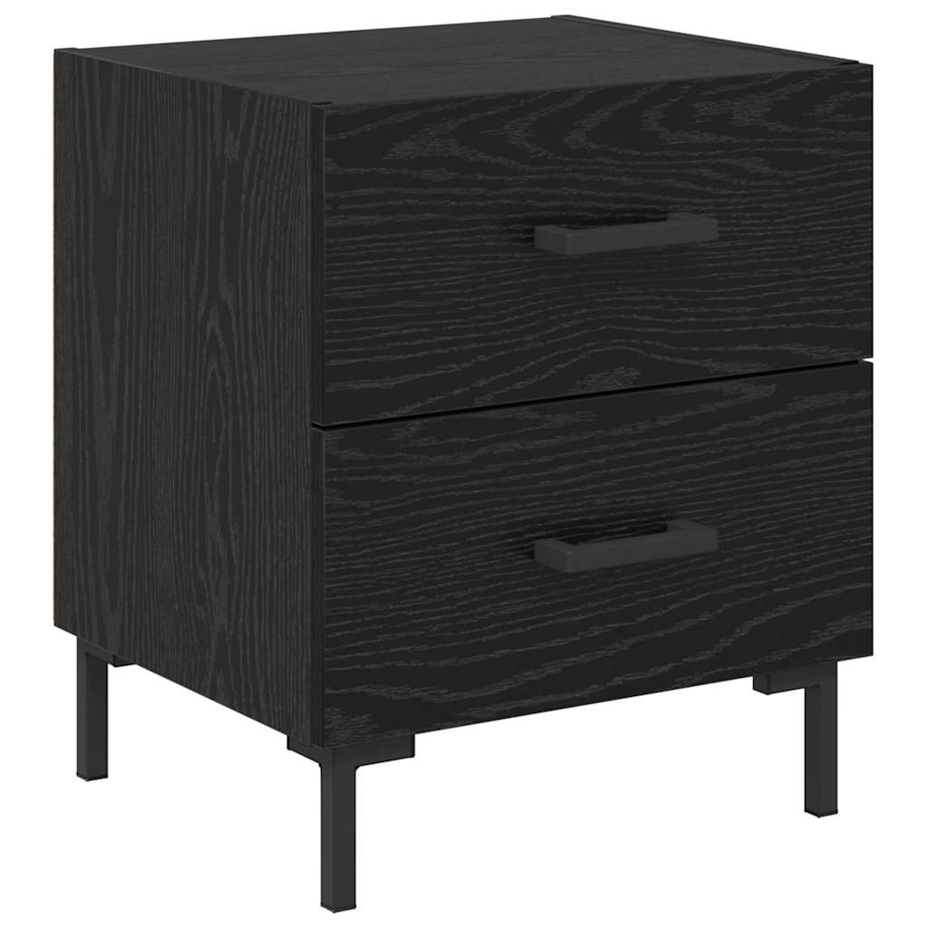 Noćni ormar s ladicama 2 pcs Crni hrast 40 x 35 x 47,5 cm