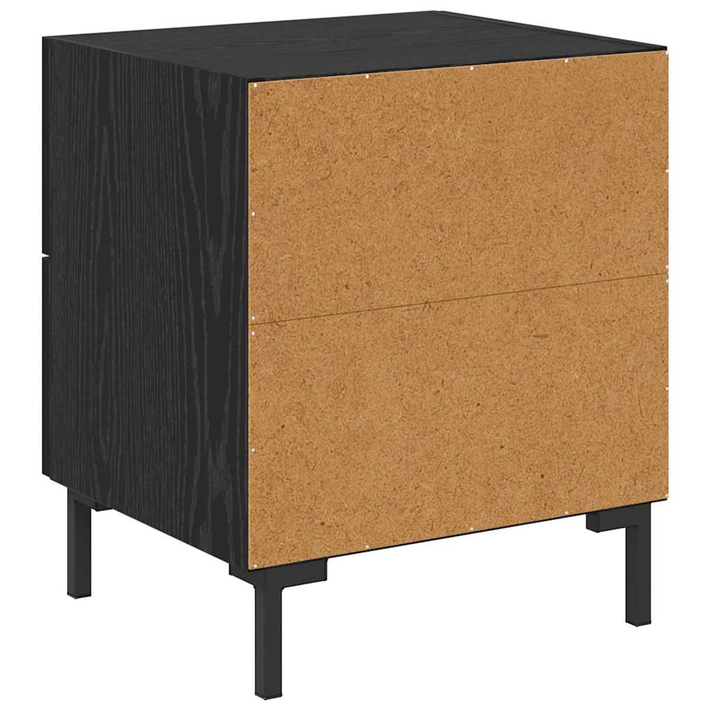 Noćni ormar s ladicama 2 pcs Crni hrast 40 x 35 x 47,5 cm