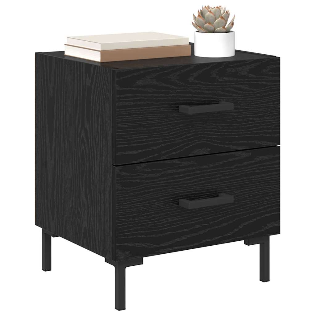Noćni ormar s ladicama 2 pcs Crni hrast 40 x 35 x 47,5 cm