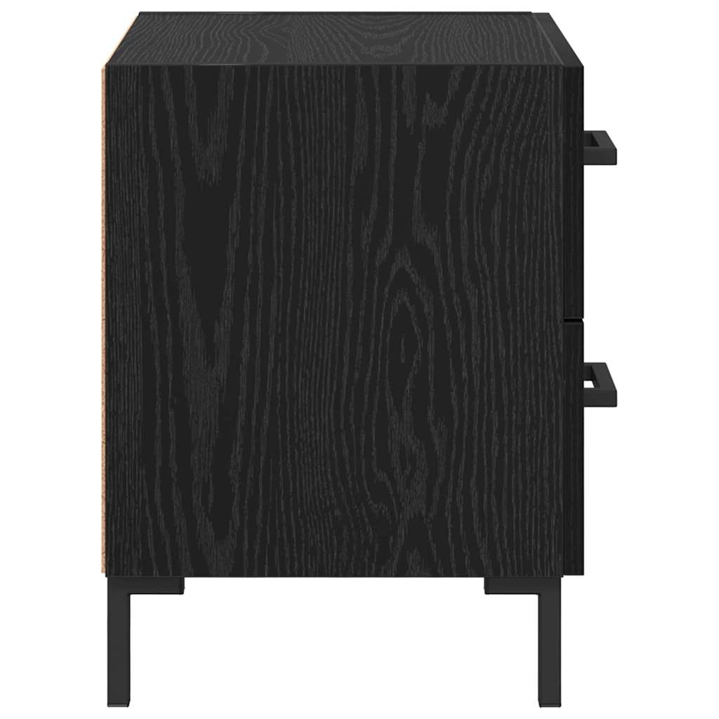 Noćni ormar s ladicama 2 pcs Crni hrast 40 x 35 x 47,5 cm