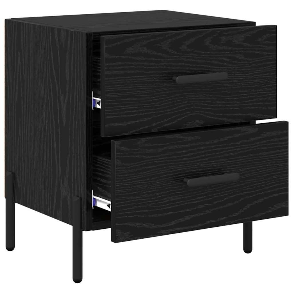 Noćni ormar s ladicama 2 pcs Crni hrast 40 x 35 x 47,5 cm