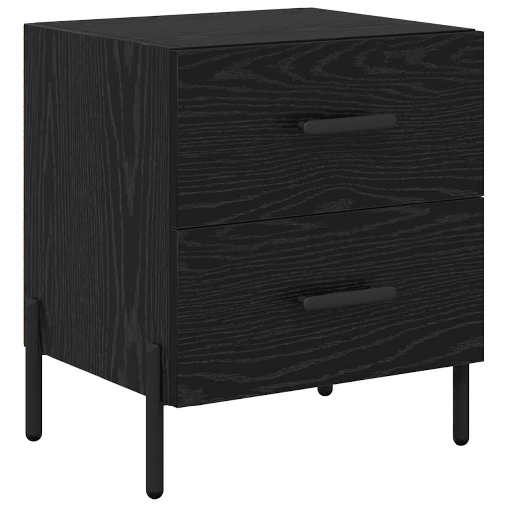 Noćni ormar s ladicama 2 pcs Crni hrast 40 x 35 x 47,5 cm