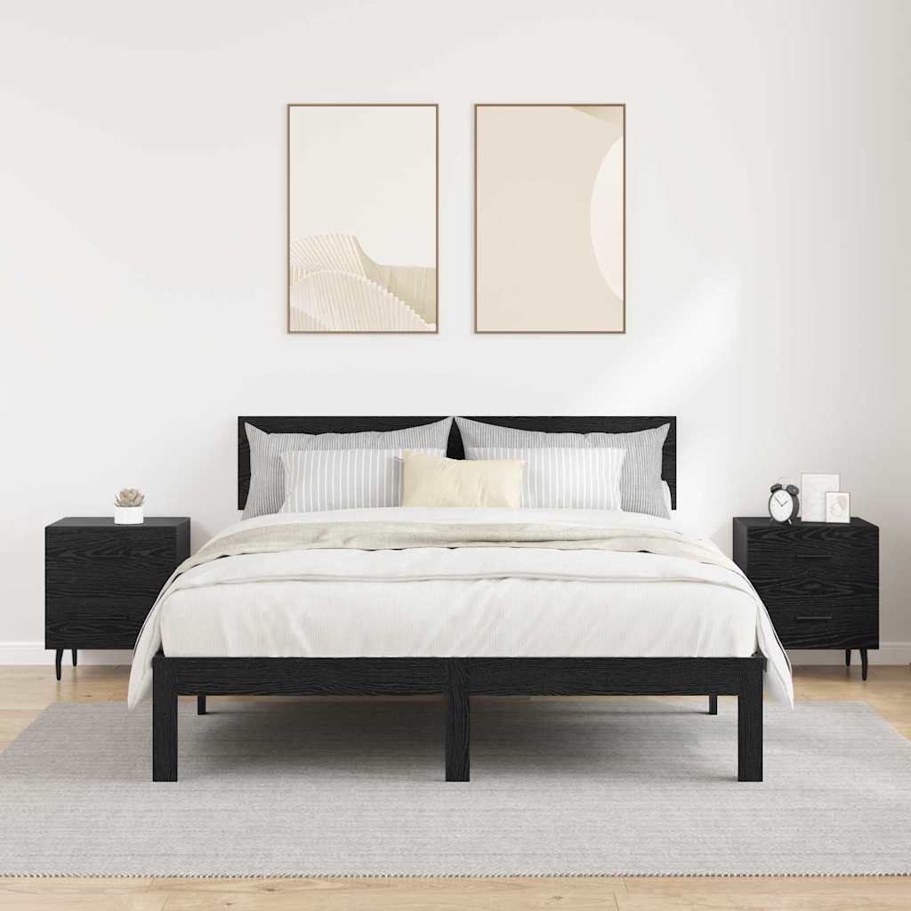 Noćni ormar 2 kom. Crni hrast 40 x 35 x 47,5 cm