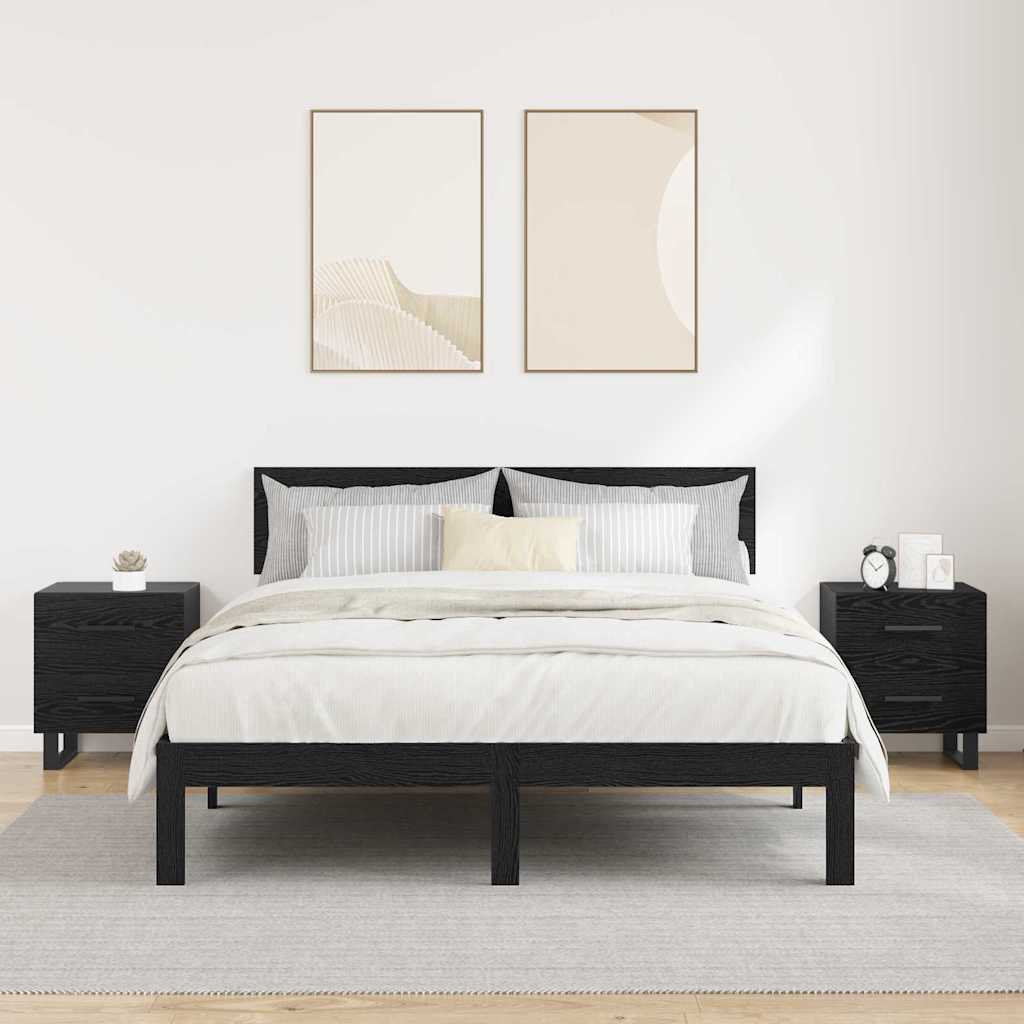Noćni ormar 2 kom. Crni hrast 40 x 35 x 47,5 cm