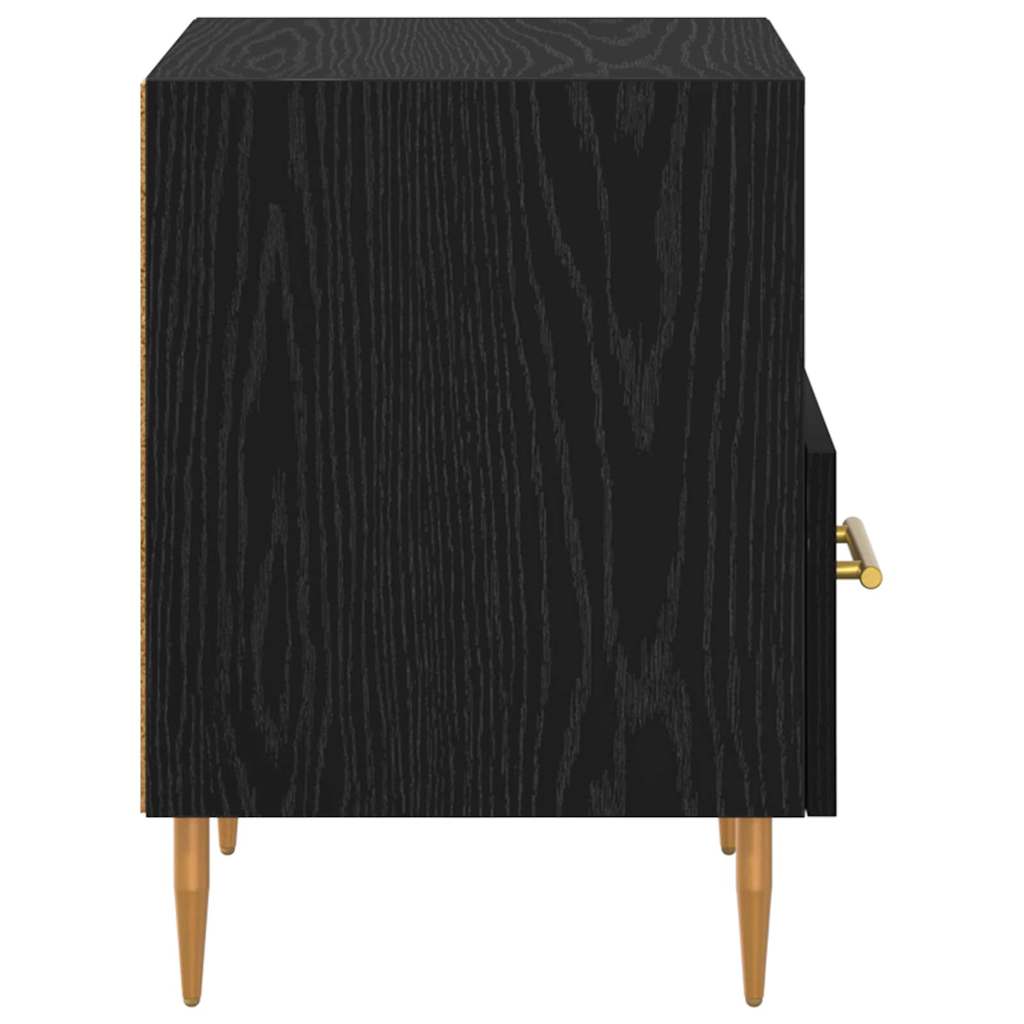 Noćni ormarić Crna 40 x 35 x 47,5 cm Konstruirano drvo