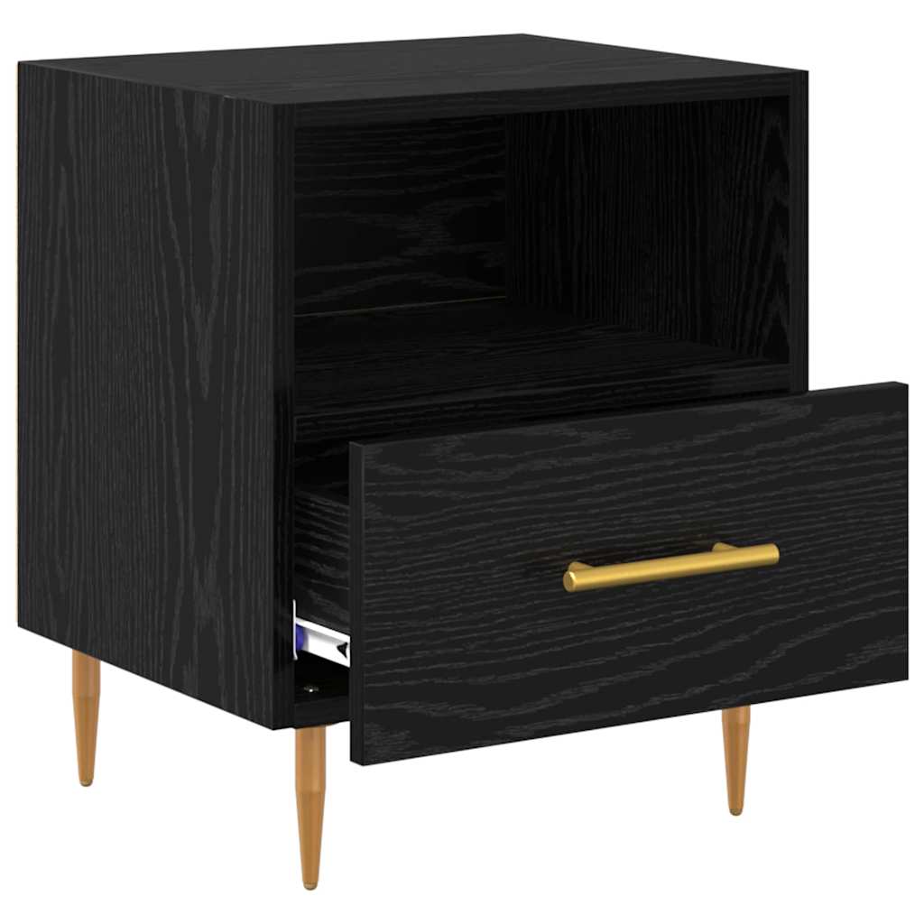 Noćni ormarić 2 pcs Crna 40 x 35 x 47,5 cm Konstruirano drvo