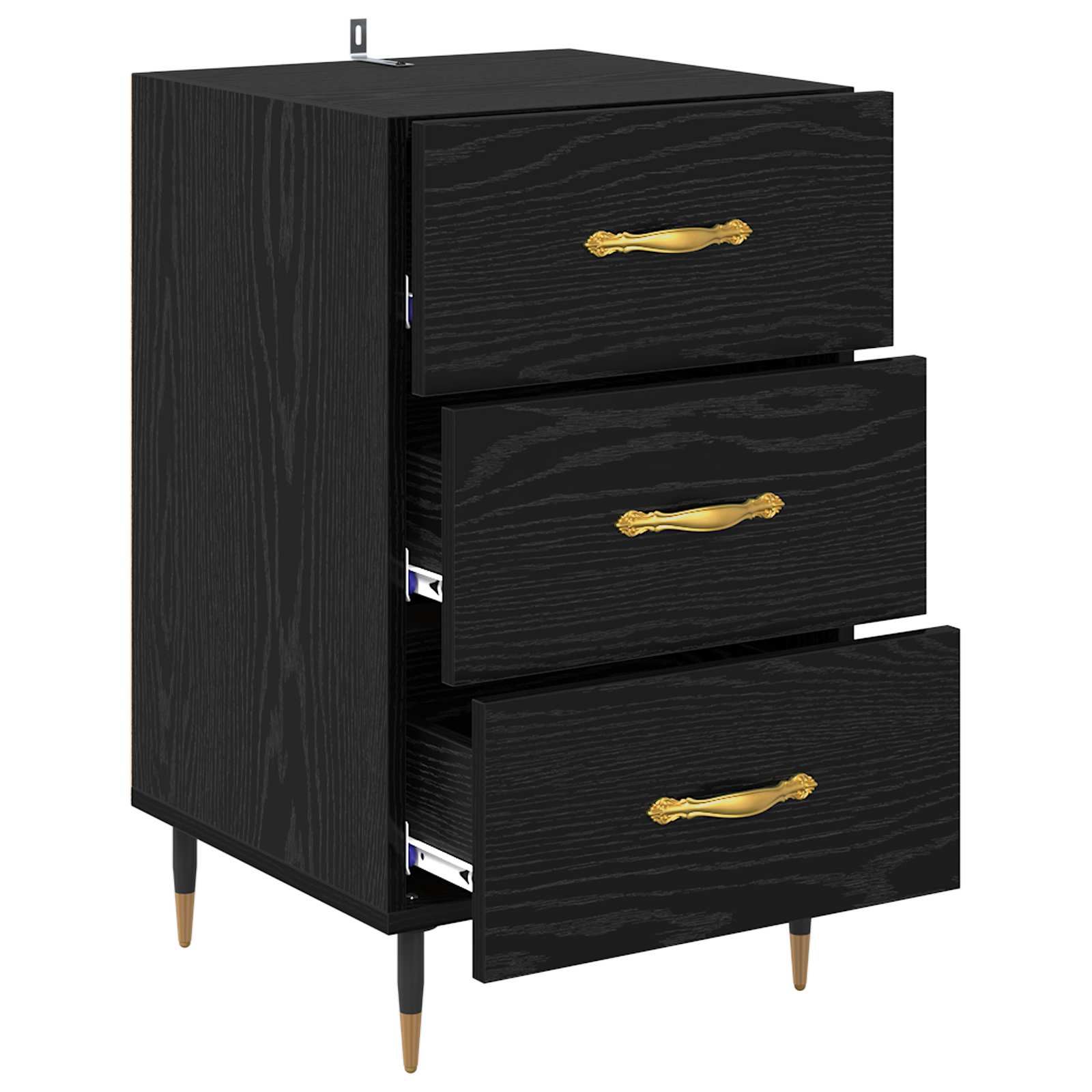Noćni ormar Crni hrast 40 x 40 x 66 cm Konstruirano drvo