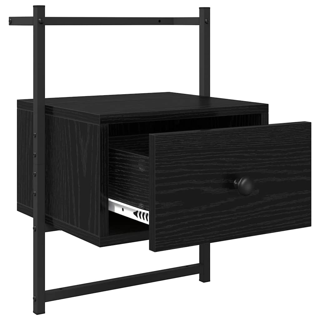 Noćni ormar 2 pcs Crni hrast 35 x 30 x 51 cm Konstruirano drvo