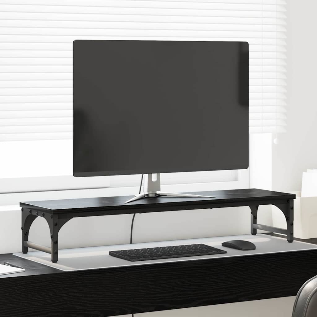 Stalak za Monitor Crni hrast 85 x 23 x 15,5 cm