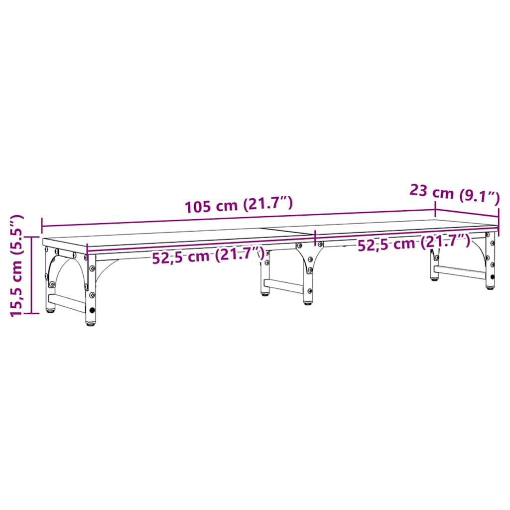 Stalak za Monitor Staro drvo 105 x 23 x 15,5 cm