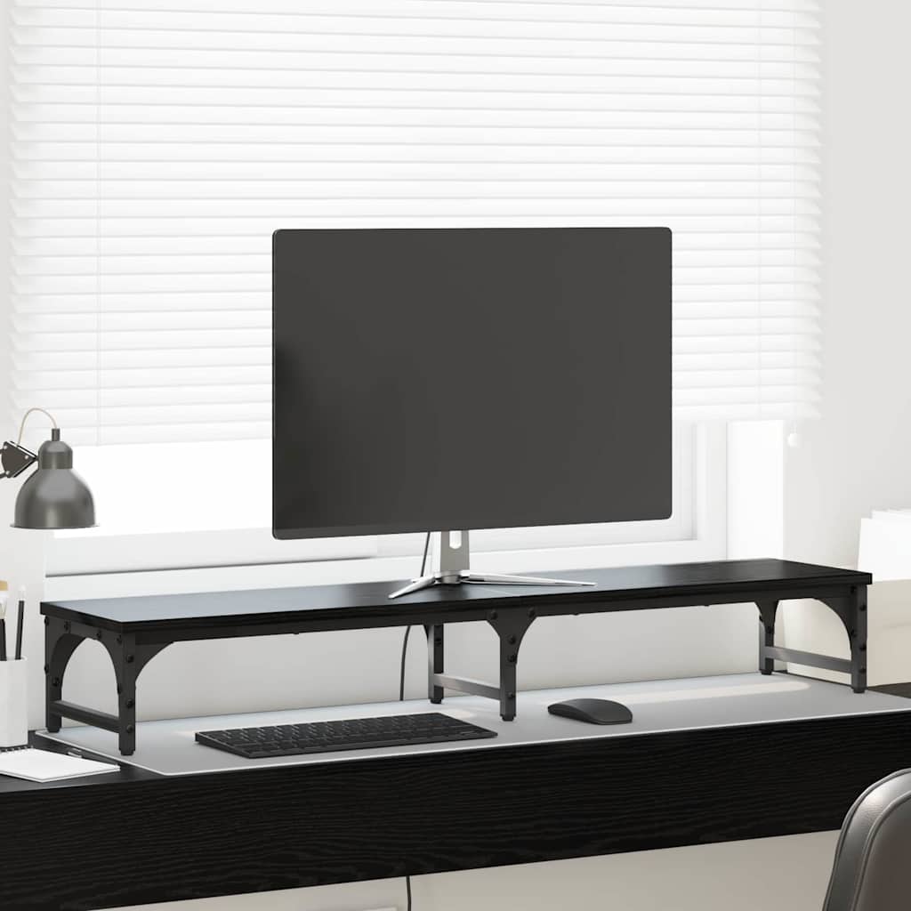 Stalak za Monitor Crni hrast 105 x 23 x 15,5 cm