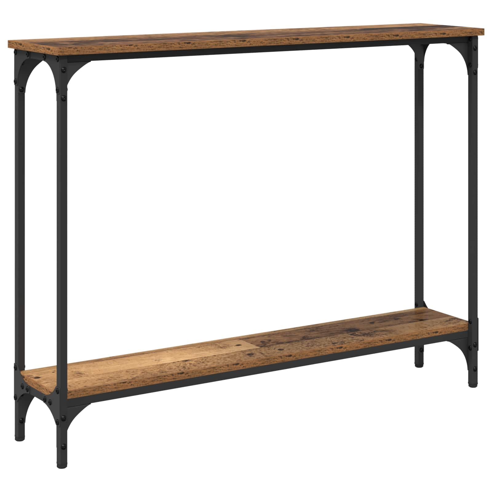 Konzolna stolica s policom Staro drvo 100 x 22,5 x 75 cm
