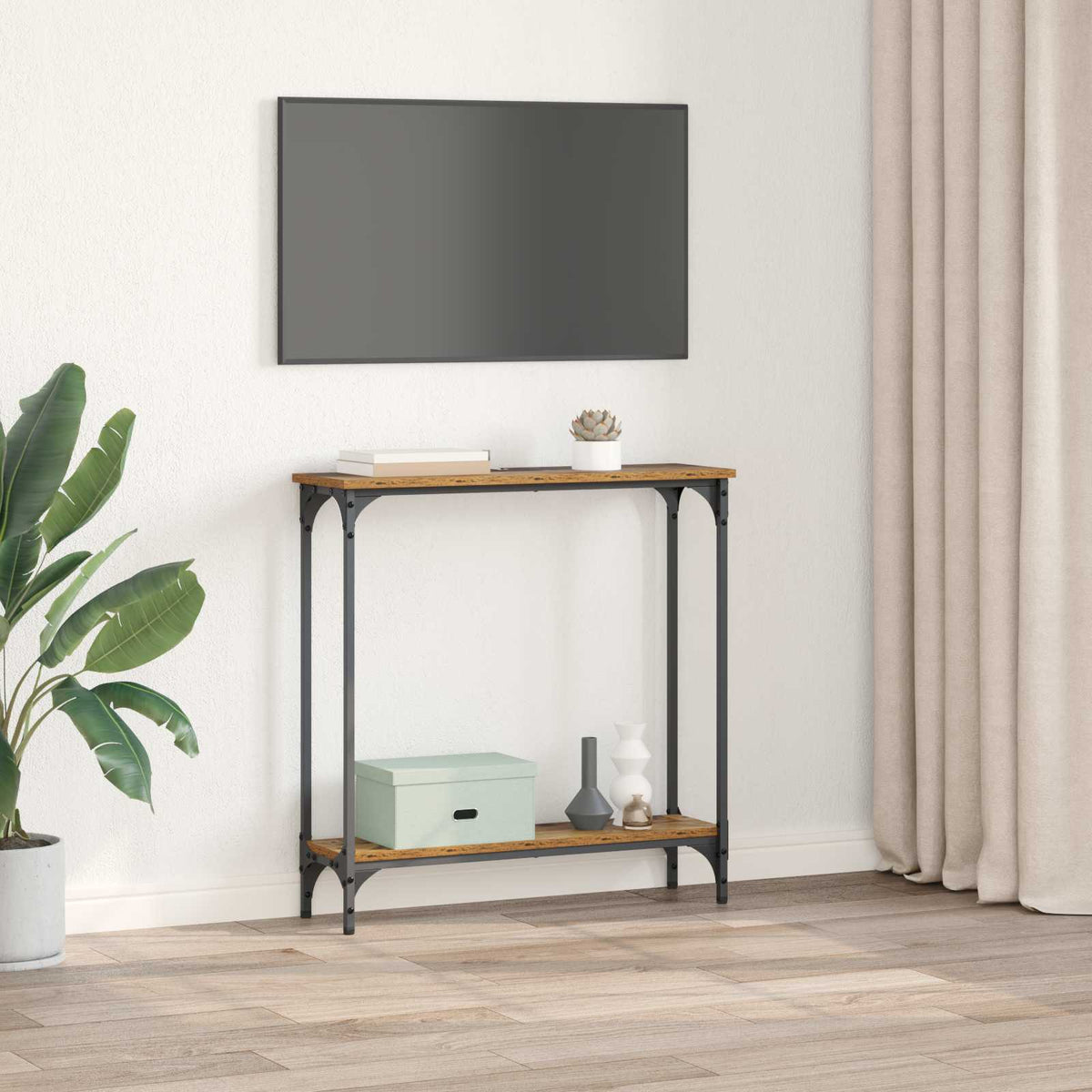 Konzolna stolica Staro drvo 75 x 22,5 x 75 cm Konstruirano drvo