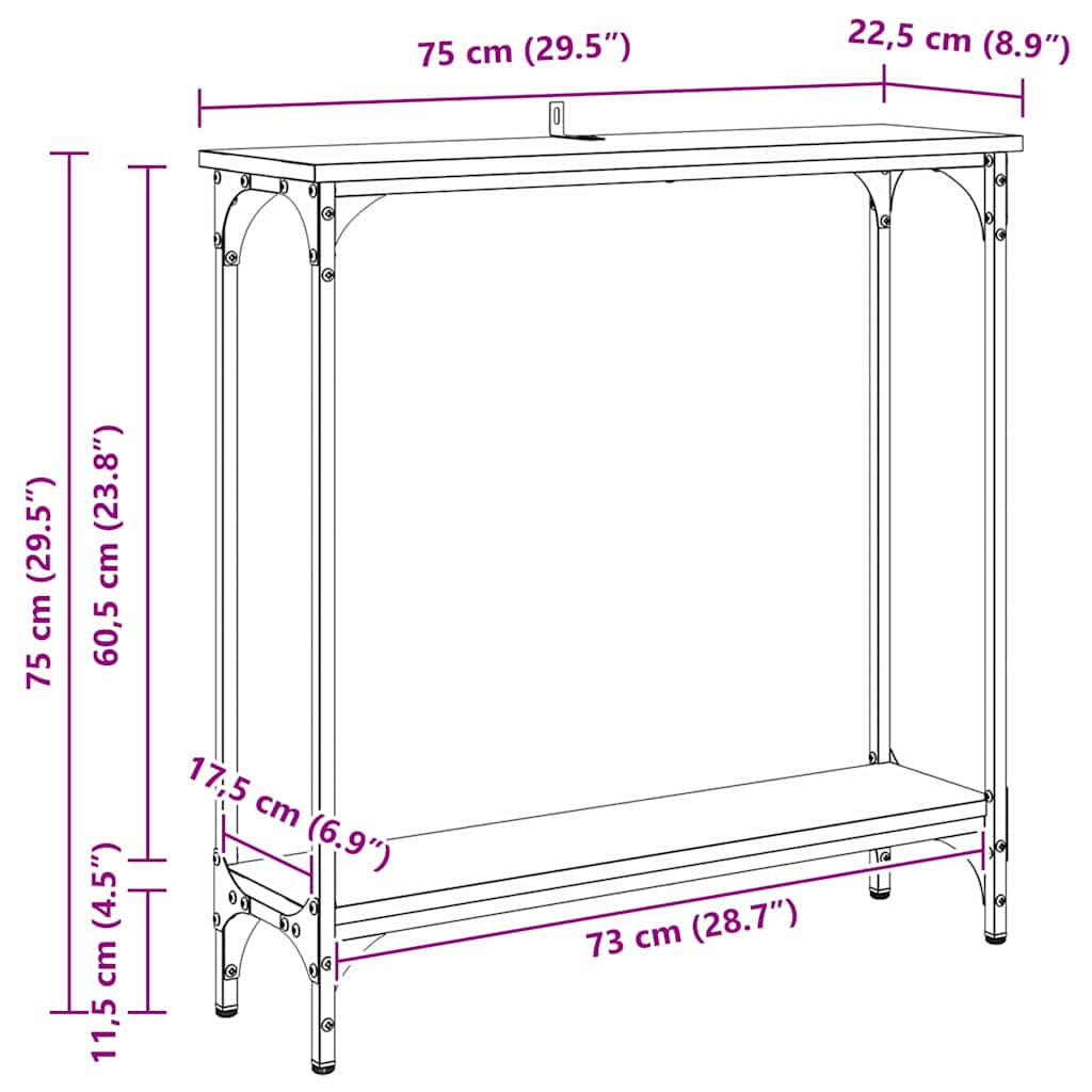 Konzolna stolica Staro drvo 75 x 22,5 x 75 cm Konstruirano drvo