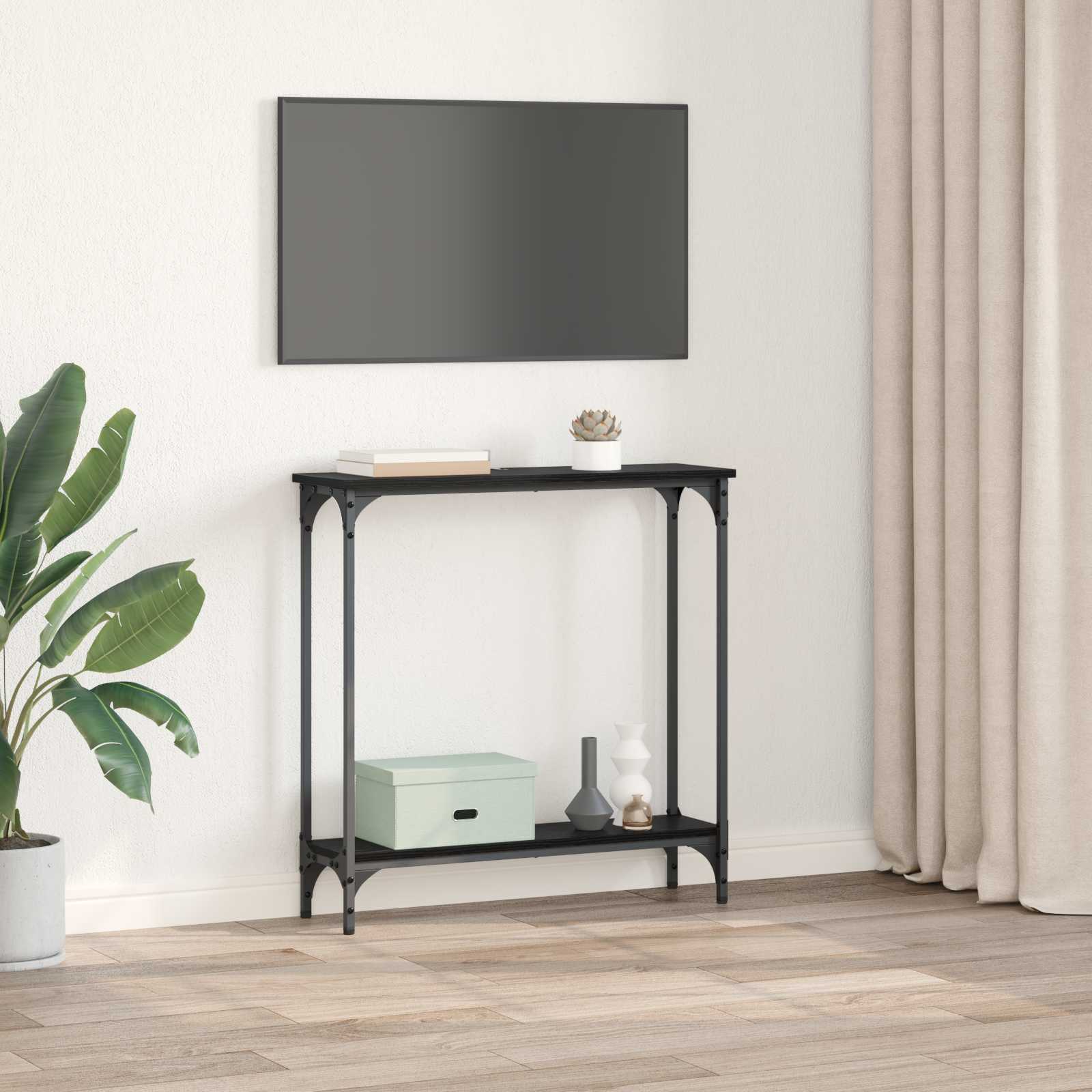 Konzolna stolica Crni hrast 75 x 22,5 x 75 cm Konstruirano drvo