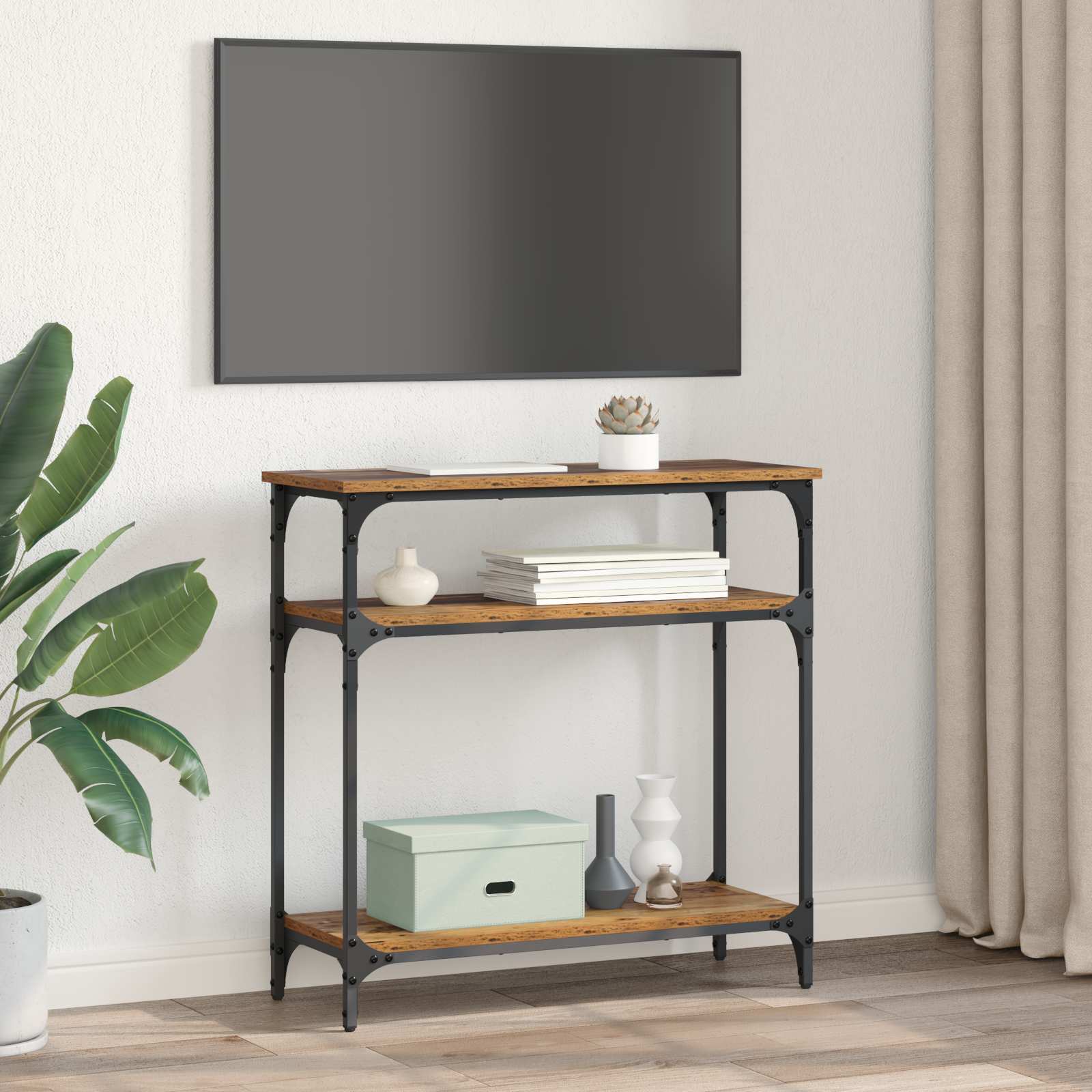 Konzolna stolica Staro drvo 75 x 29 x 75 cm Konstruirano drvo