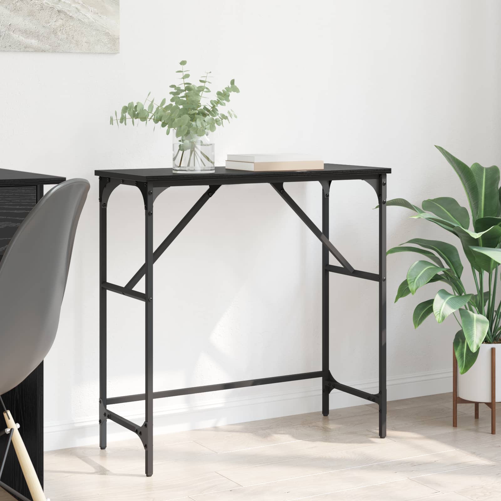 Konzolna stolica Crni hrast 75 x 32 x 75 cm Konstruirano drvo
