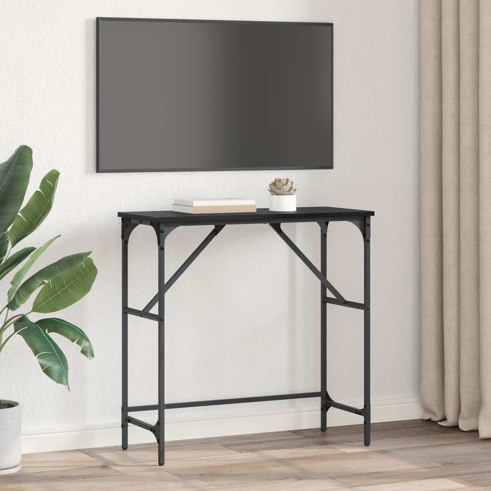 Konzolna stolica Crni hrast 75 x 32 x 75 cm Konstruirano drvo