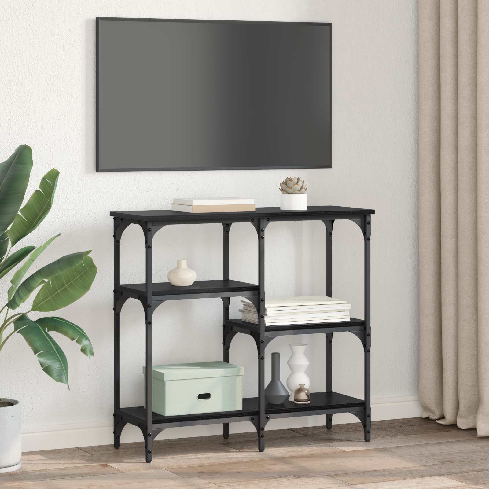 Konzolna stolica Crni hrast 80 x 29 x 75 cm Konstruirano drvo