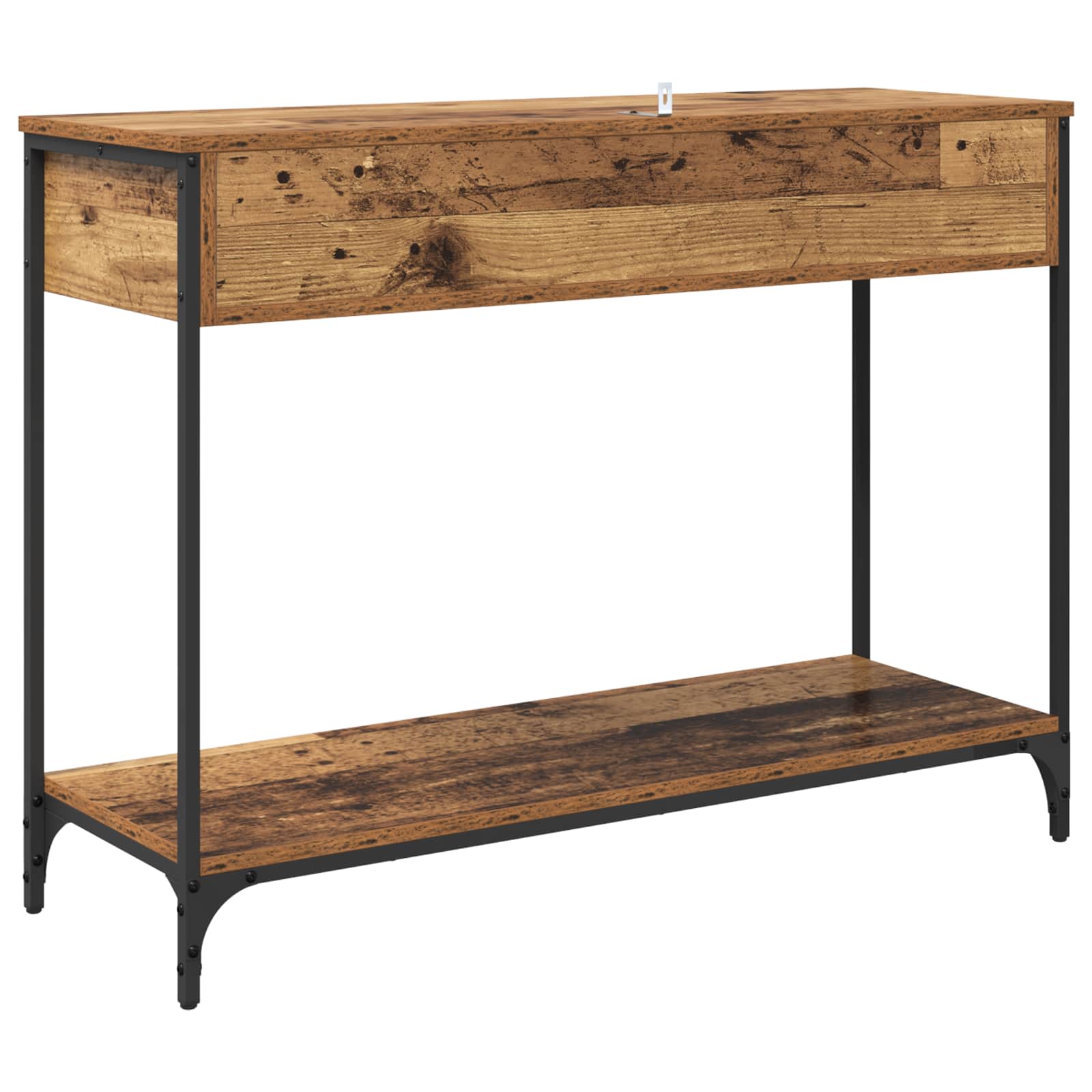 Konzolna stolica s ladicama Staro drvo 100 x 34,5 x 75 cm
