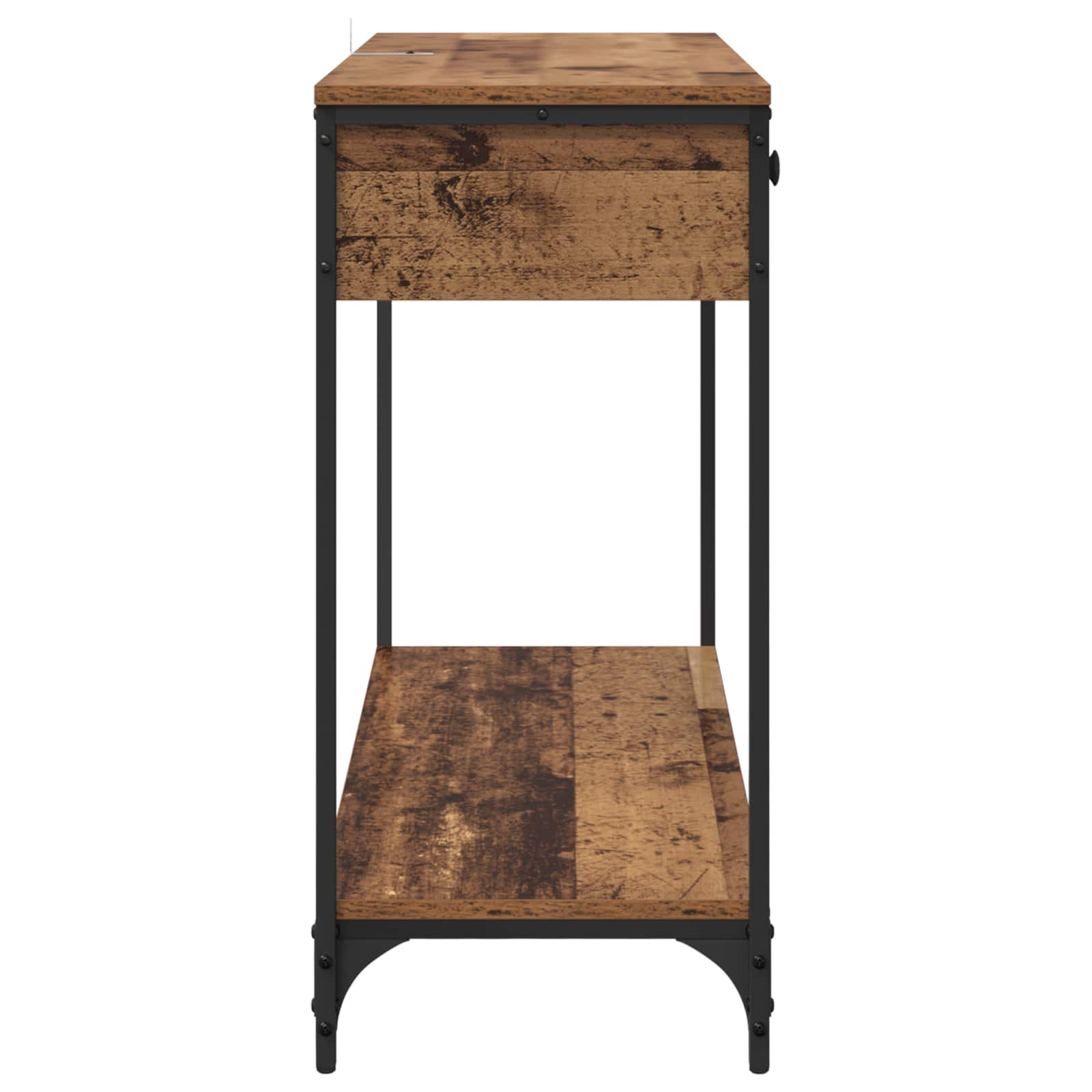 Konzolna stolica s ladicama Staro drvo 100 x 34,5 x 75 cm