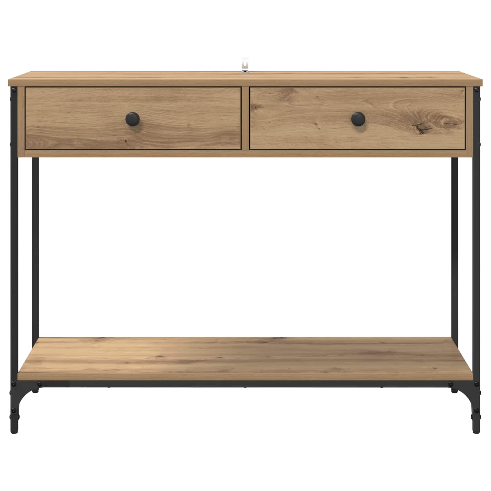 Konzolna stolica s ladicama Umjetnički hrast 100 x 34,5 x 75 cm