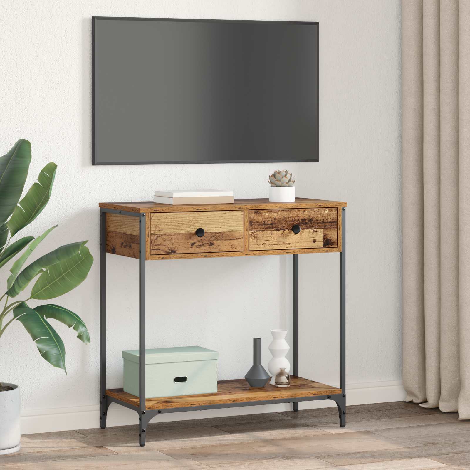 Konzolna stolica Staro drvo 75 x 34,5 x 75 cm Konstruirano drvo
