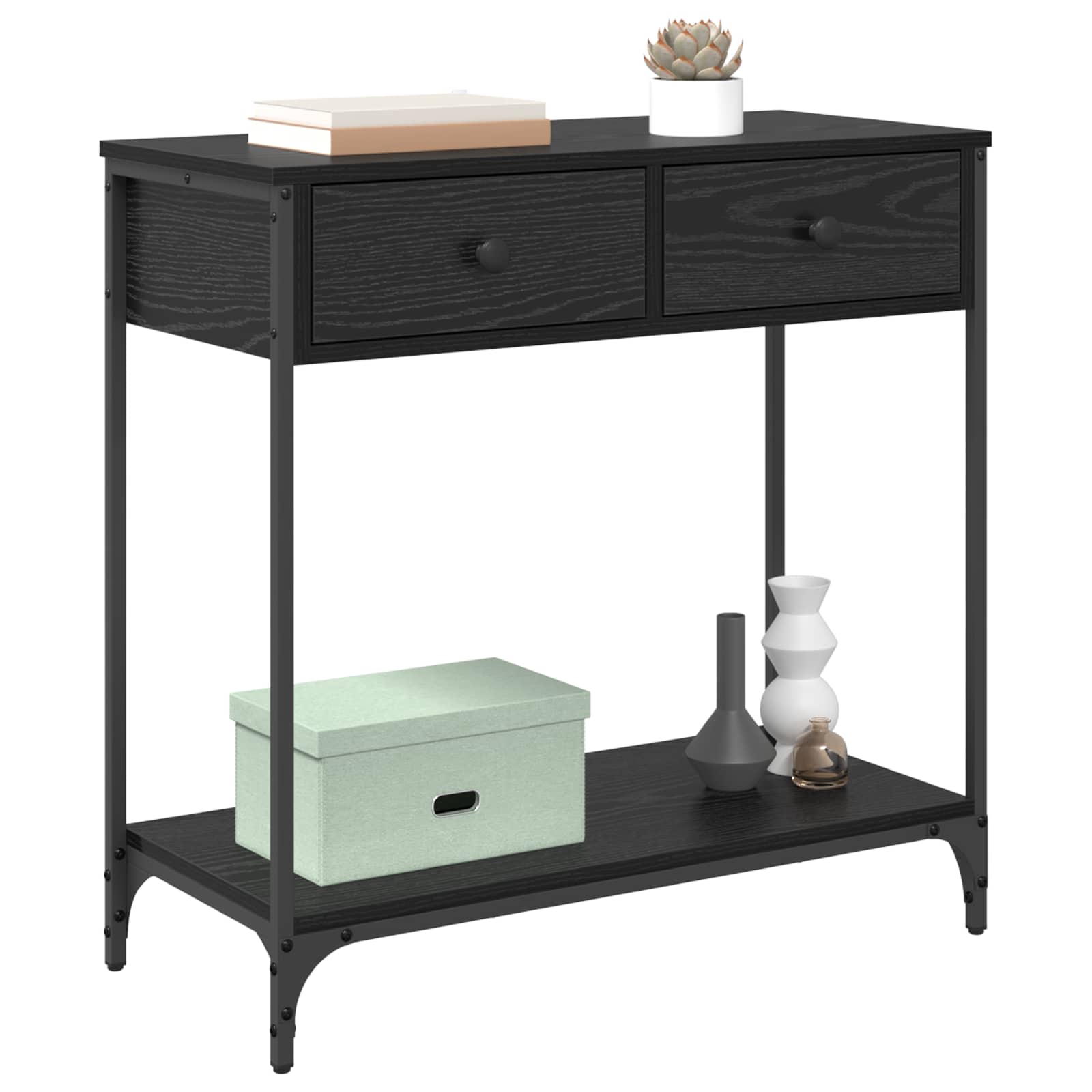 Konzolna stolica Crni hrast 75 x 34,5 x 75 cm Konstruirano drvo