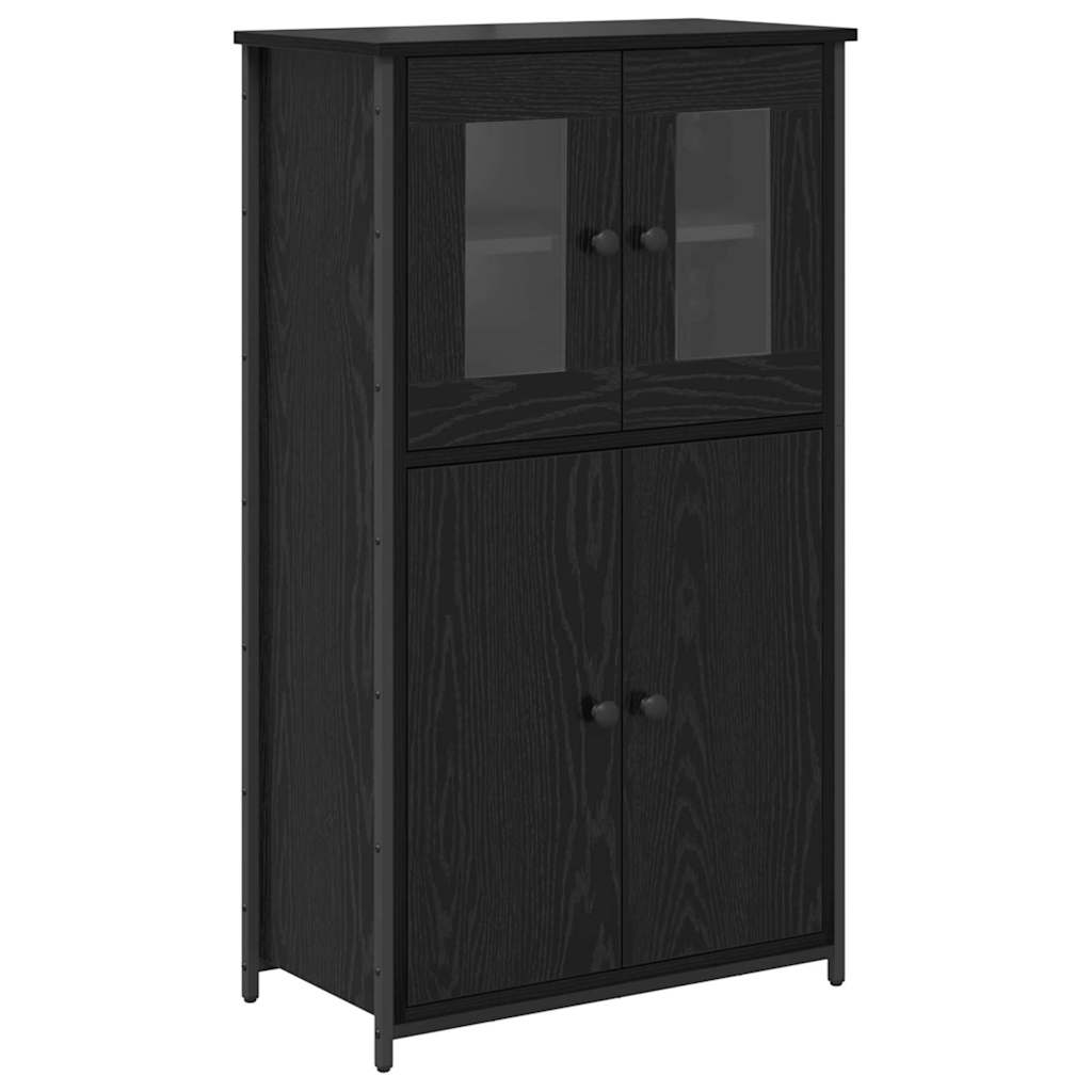 Highboard Crni hrast 62 x 32 x 106,5 cm Konstruirano drvo