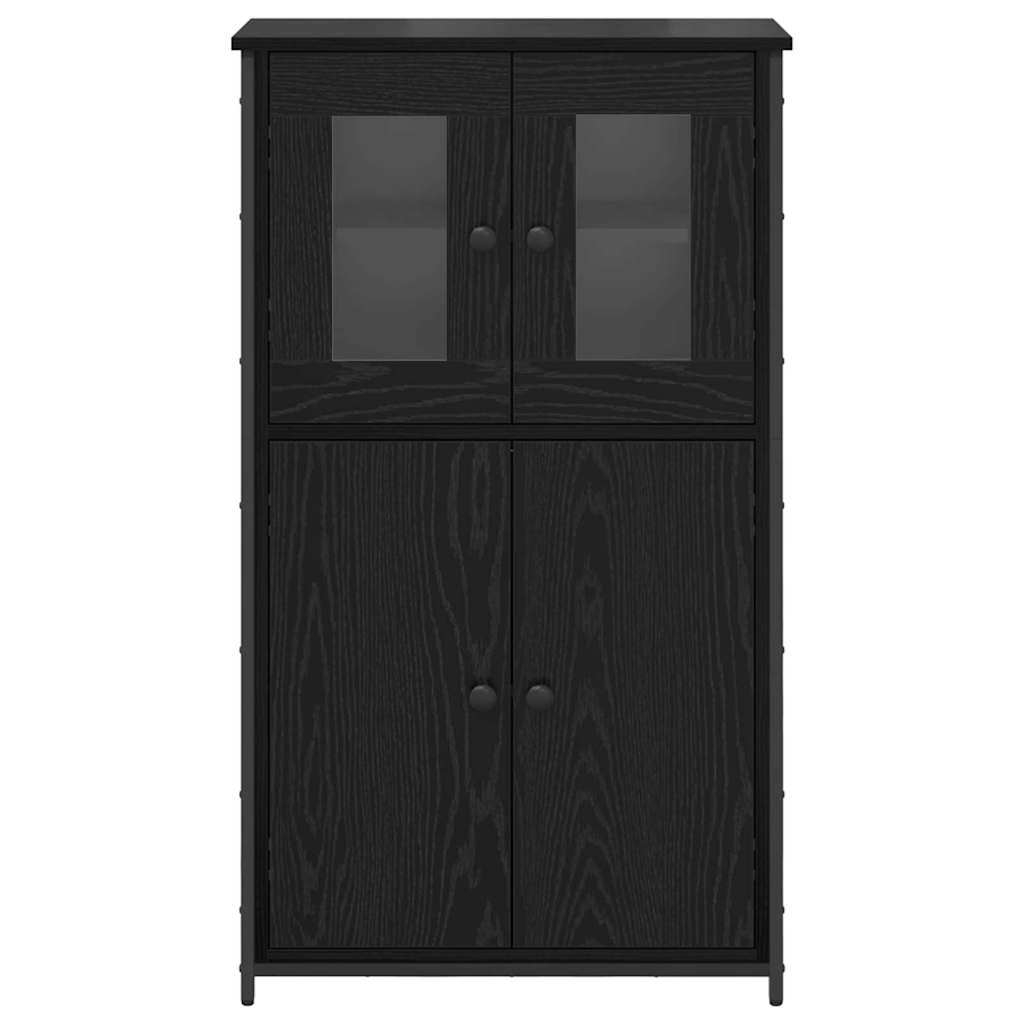 Highboard Crni hrast 62 x 32 x 106,5 cm Konstruirano drvo