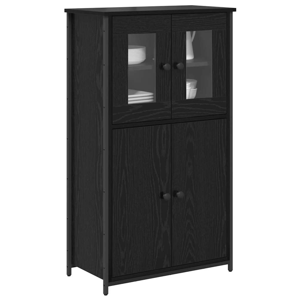 Highboard Crni hrast 62 x 32 x 106,5 cm Konstruirano drvo